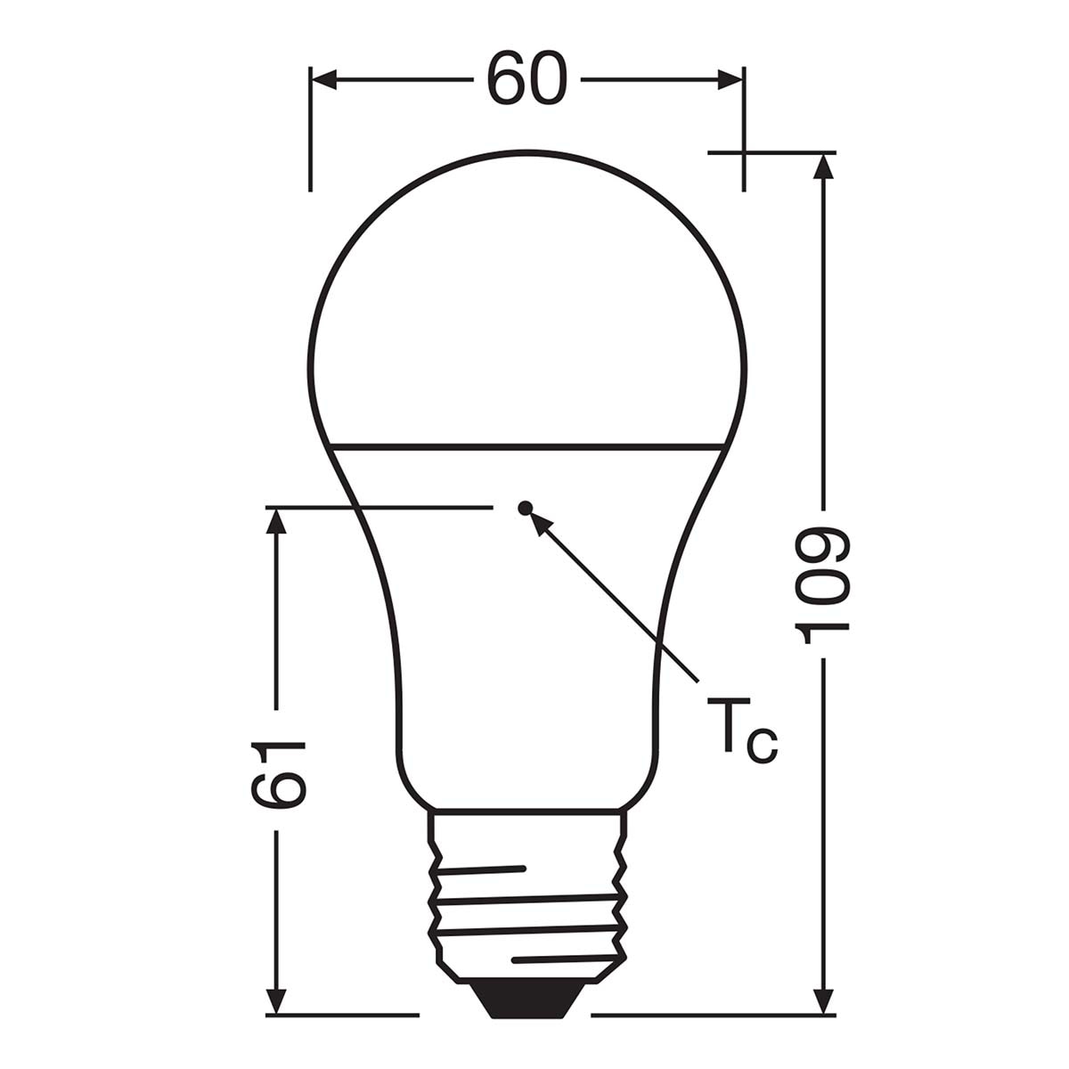 Bombilla LED Estándar E27 10W Luz Cálida Osram Blanco-2