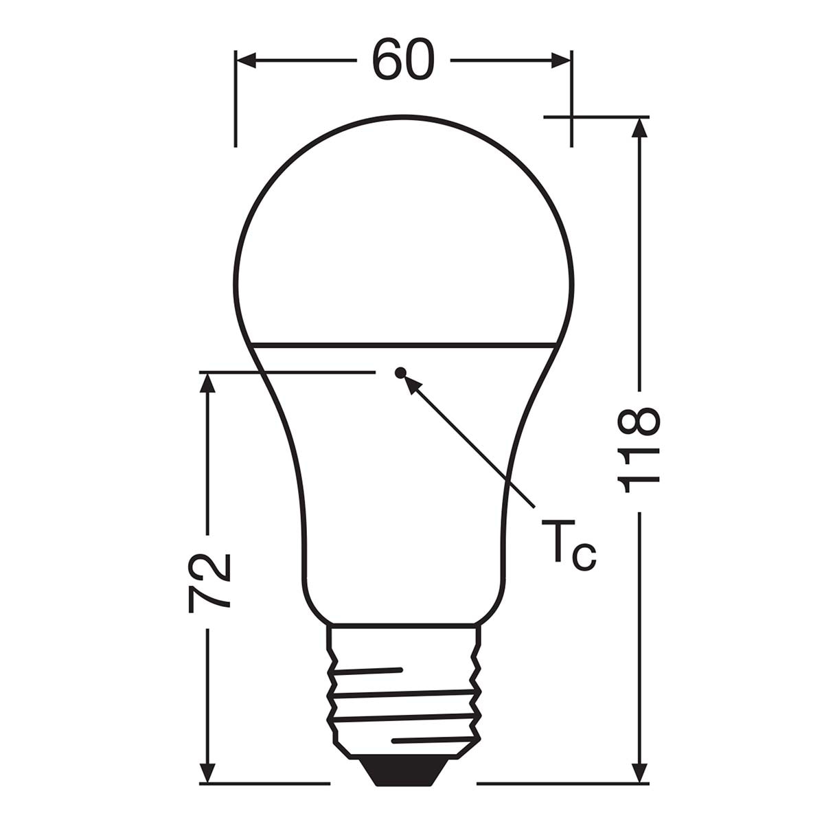 Bombilla LED Estándar E27 13W Luz Cálida Osram Blanco-2