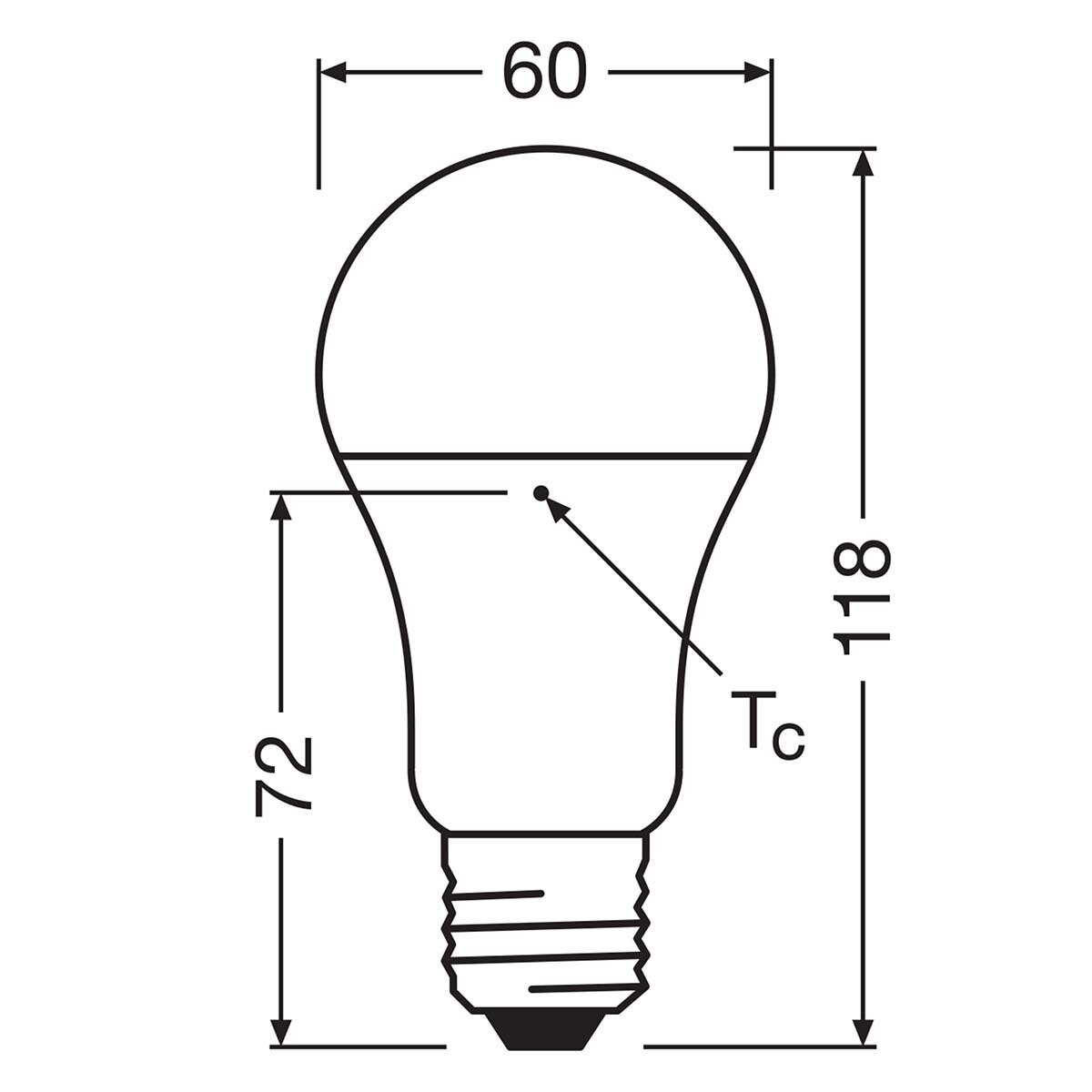 Bombilla LED Estándar E27 13W Luz Fría Osram Blanco-2