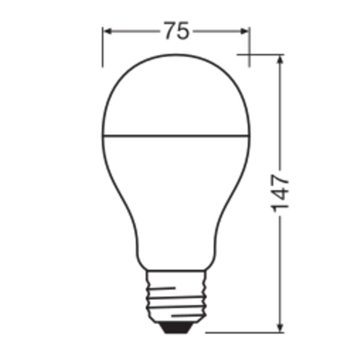 Bombilla LED Estándar E27 19W Luz Cálida Osram Blanco-2