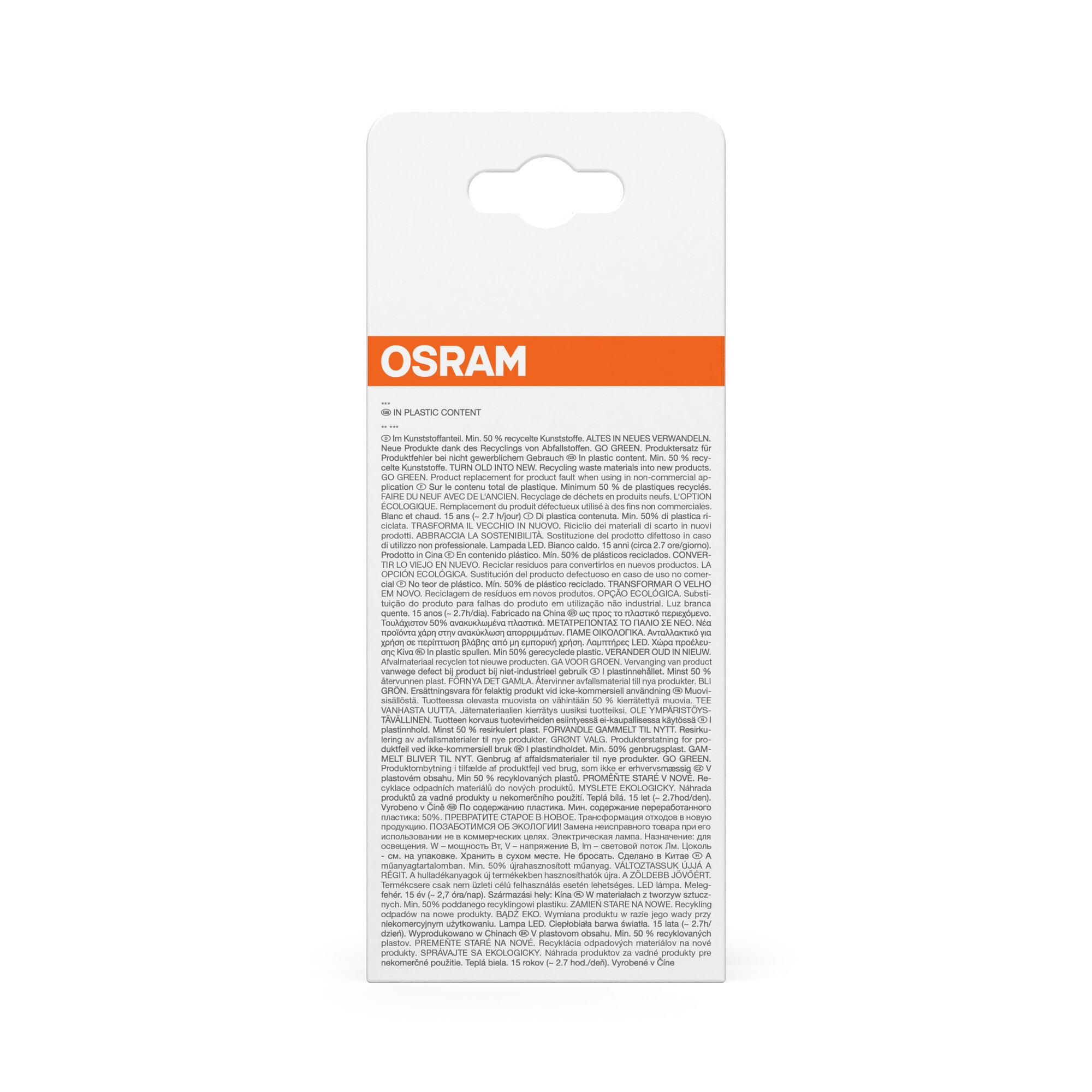Bombilla LED Estándar E27 19W Luz Cálida Osram Blanco-4