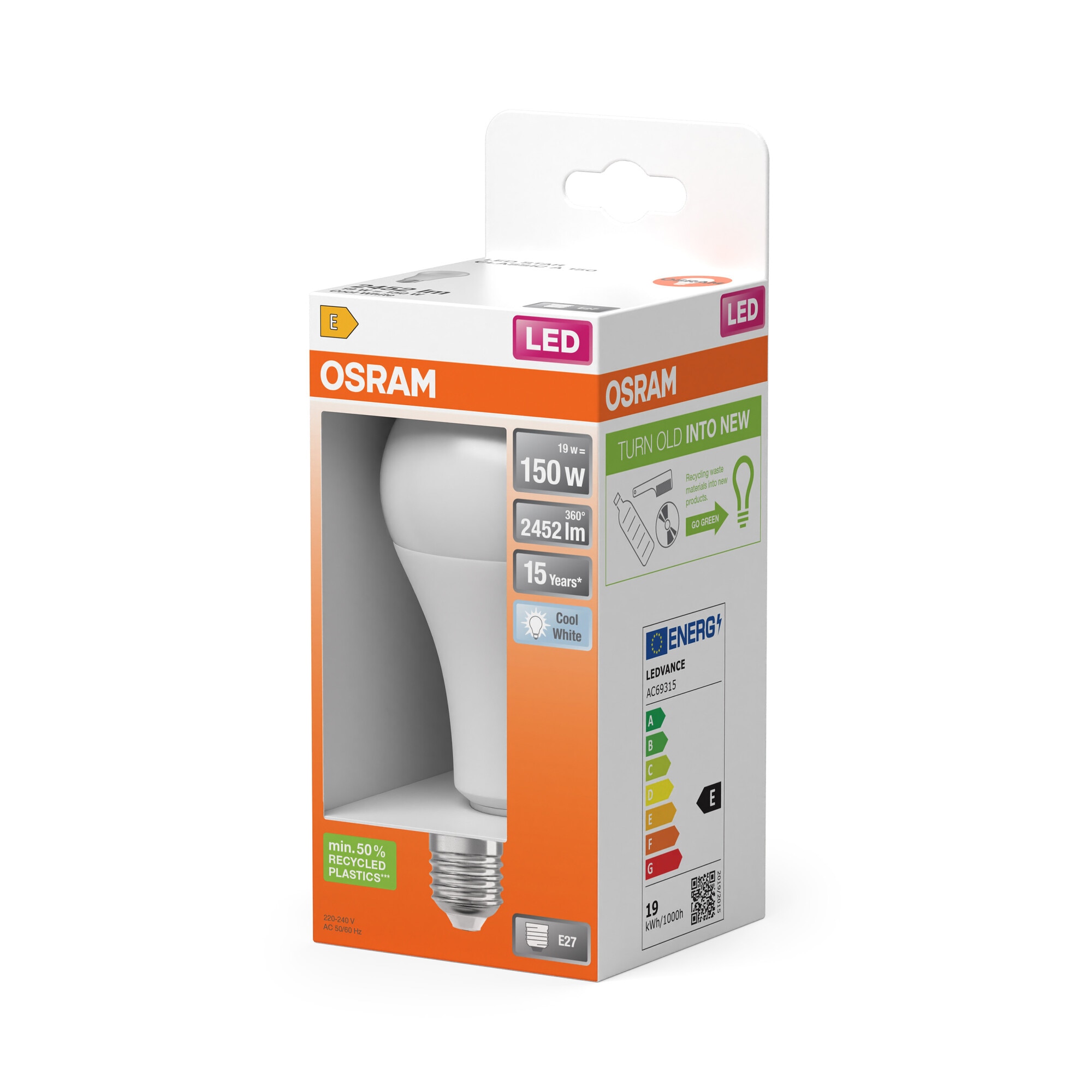 Lâmpada LED Normal E27 19 W Luz Neutra Osram Branco-3