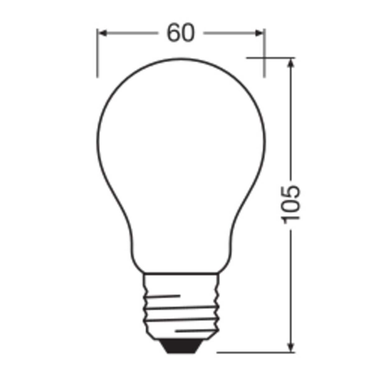 Bombilla LED Estándar E27 5,9W Luz Cálida Regulable Osram Blanco-2
