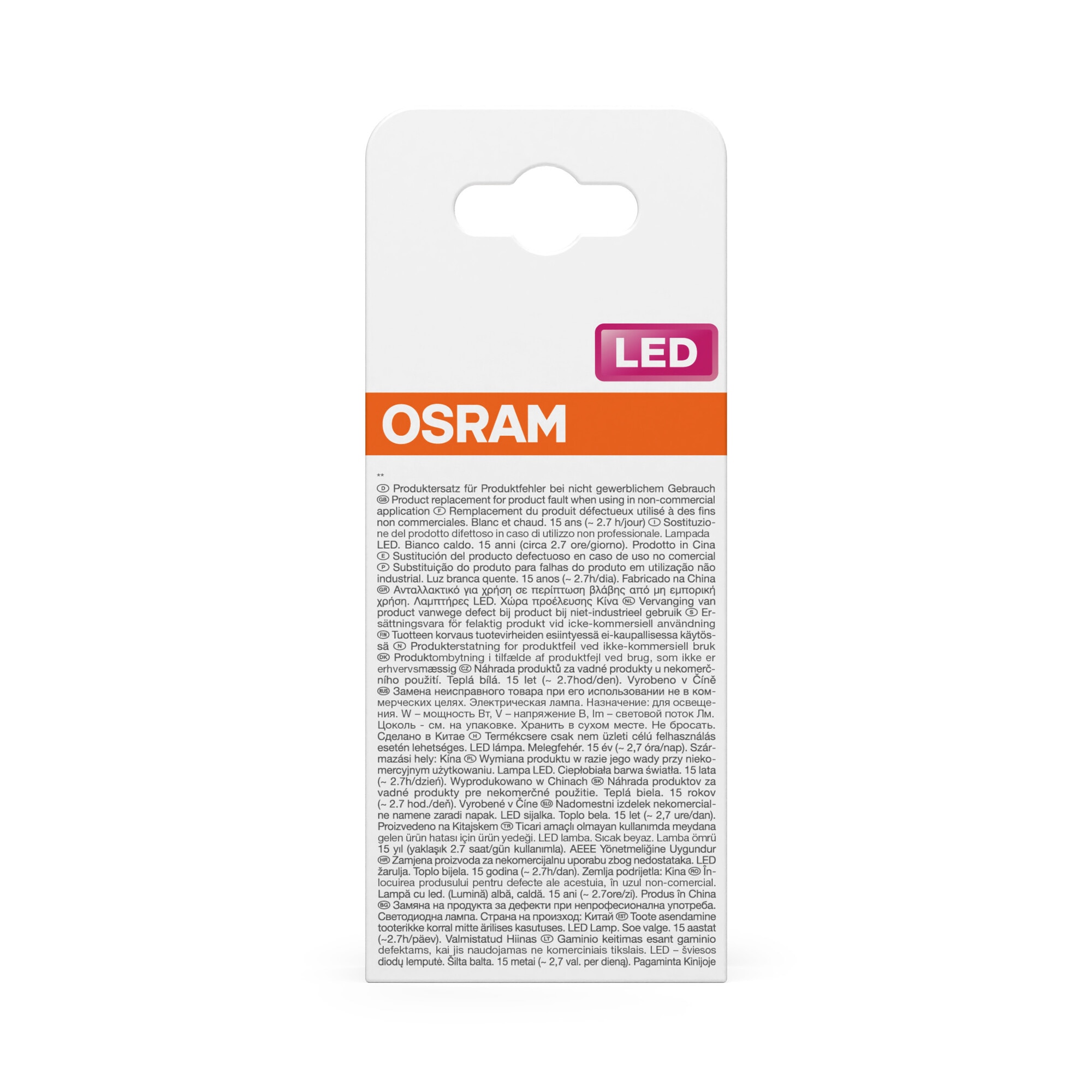 Bombilla LED Estándar Cristal Filamento E27 6,5W Luz Cálida Osram Transparente-4