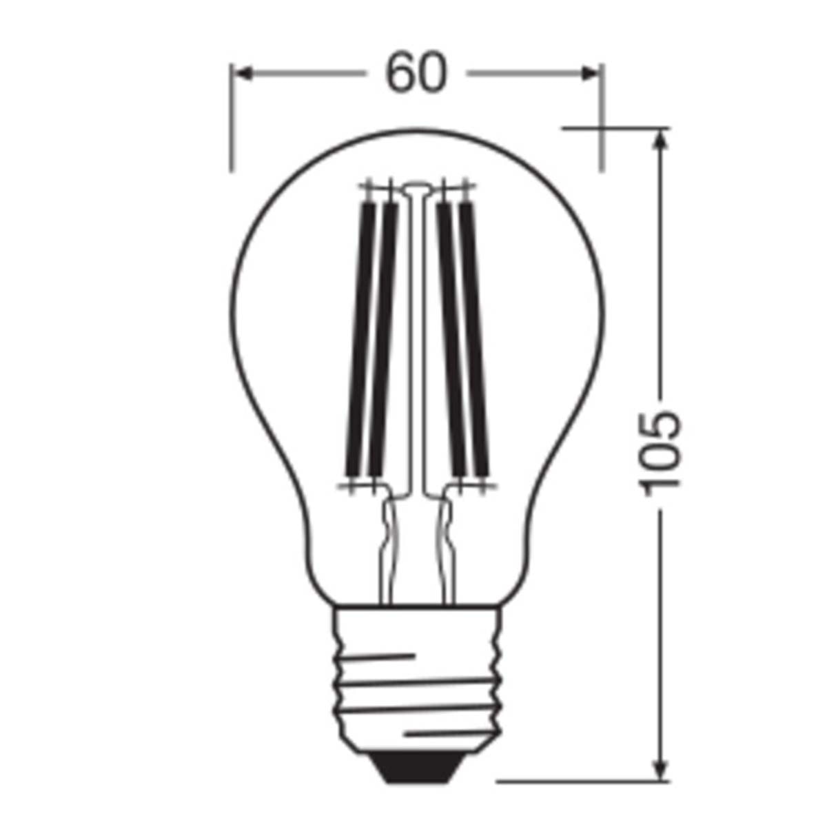 Lâmpada LED Padrão Vidro Filamento E27 11 W Luz Neutra Osram Transparente-2