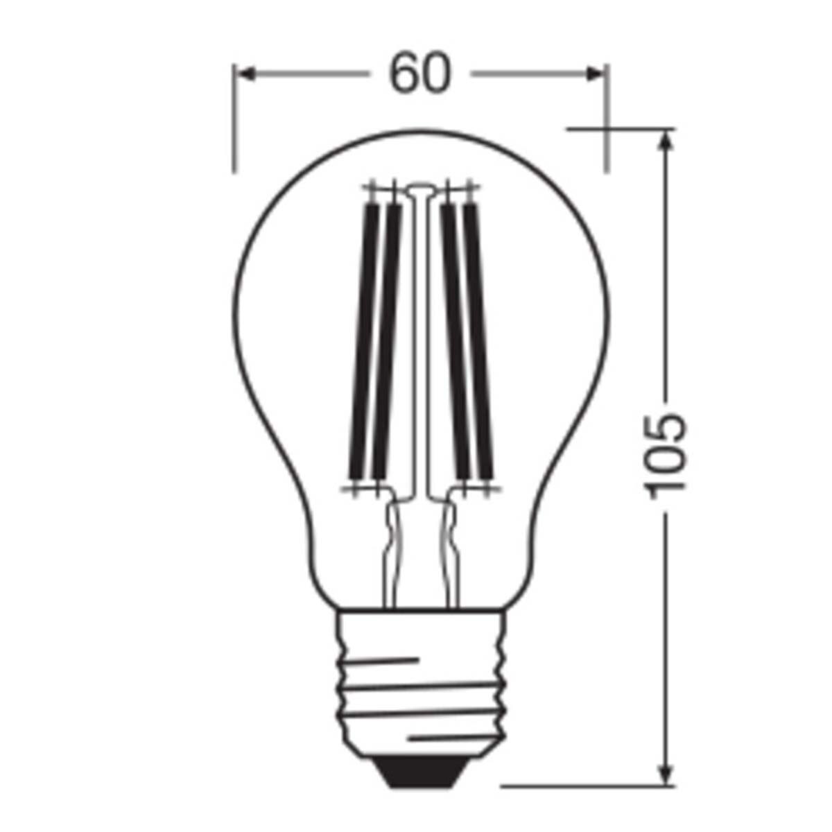 Bombilla LED Estándar Cristal Filamento E27 11W Luz Fría Osram Transparente-2