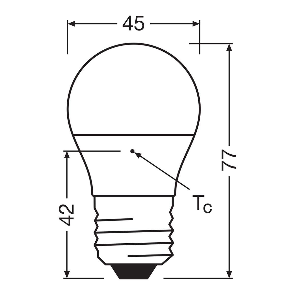 Bombilla LED Esférica E27 4,9W Luz Cálida Osram Blanco-2
