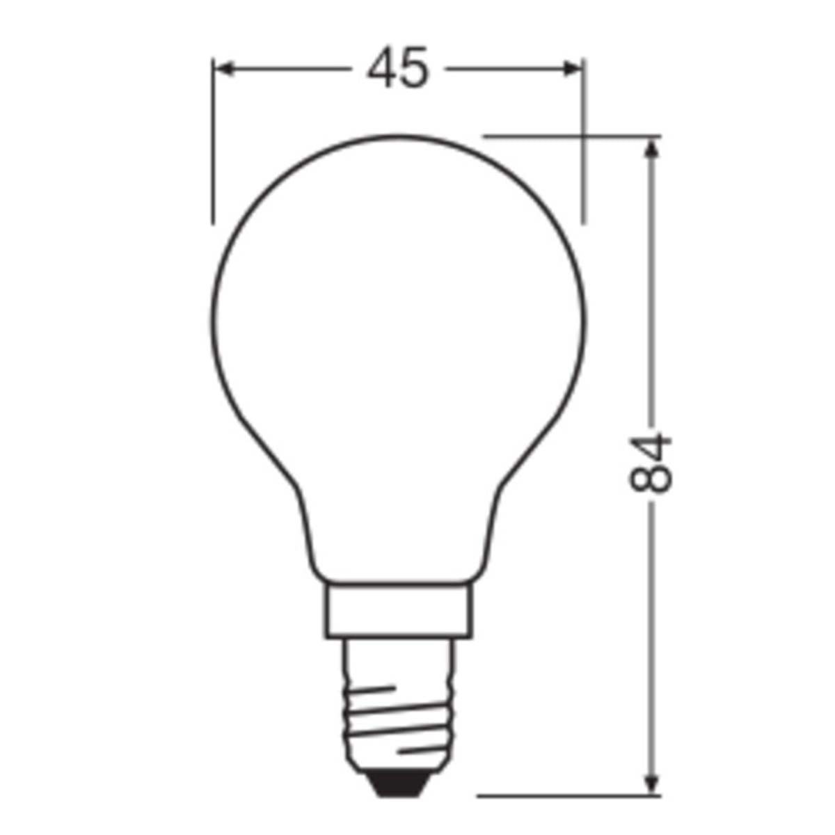 Bombilla LED Esférica Cristal Mate E14 4W Luz Cálida Osram Blanco-2