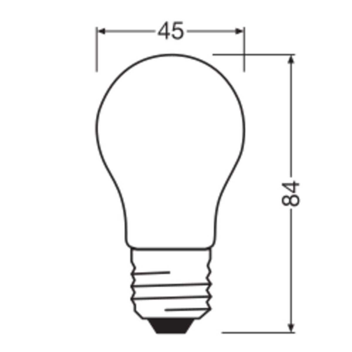 Bombilla LED Esférica Cristal Mate E27 4W Luz Cálida Osram Blanco-2