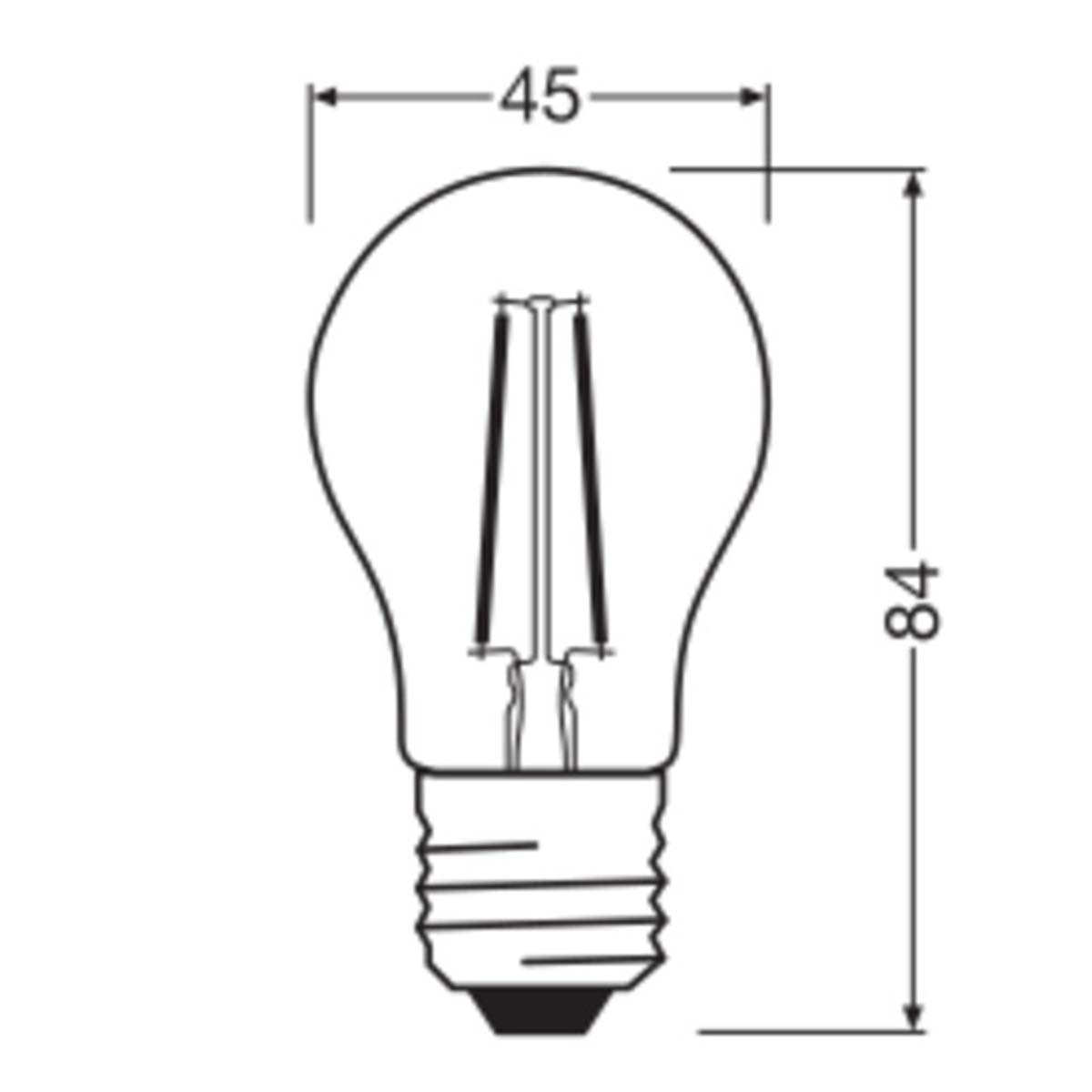 Bombilla LED Esférica Cristal Filamento E27 2,5W Luz Cálida Osram Transparente-2
