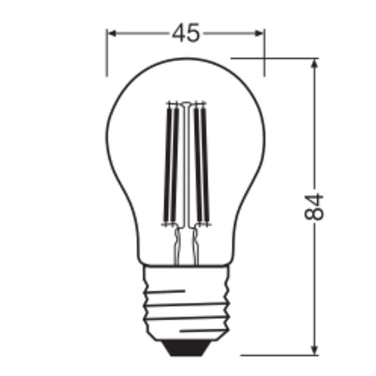 Bombilla LED Esférica Cristal Filamento E27 4W Luz Cálida Osram Transparente-2