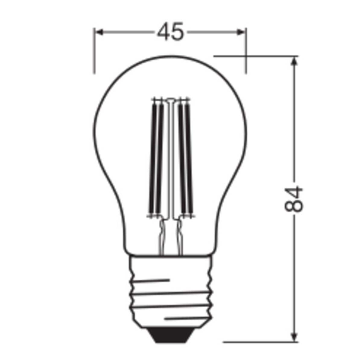 Bombilla LED Esférica Cristal Filamento E27 4W Luz Neutra Osram Transparente-2