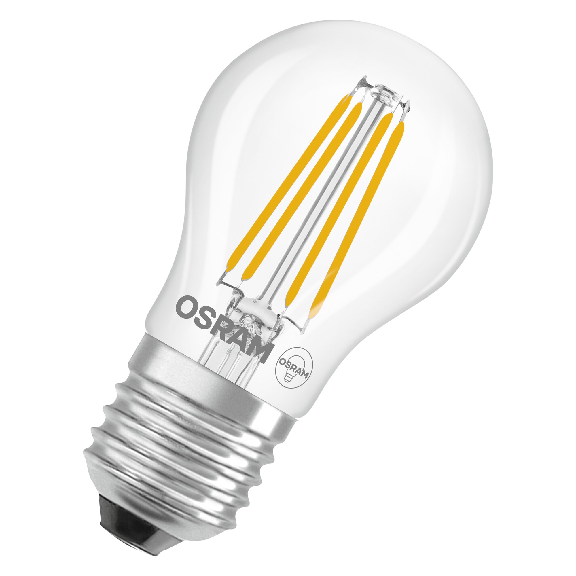 Imagen 0 de Bombilla LED Esférica Cristal Filamento E27 3,4W Luz Cálida Regulable Osram