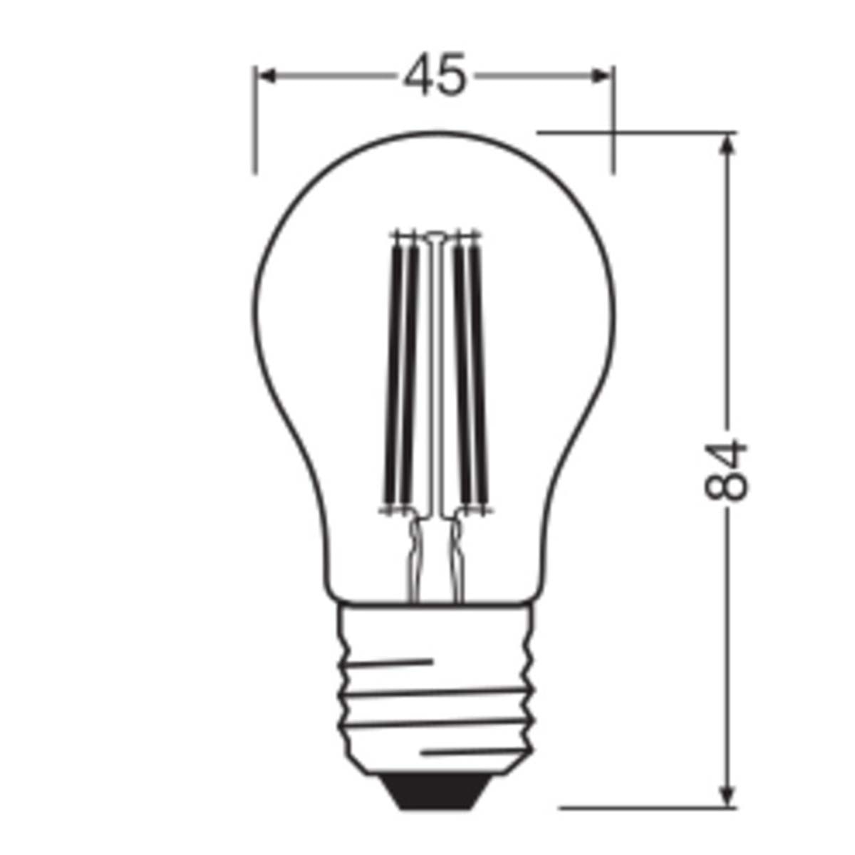 Bombilla LED Esférica Cristal Filamento E27 3,4W Luz Cálida Regulable Osram Transparente-2