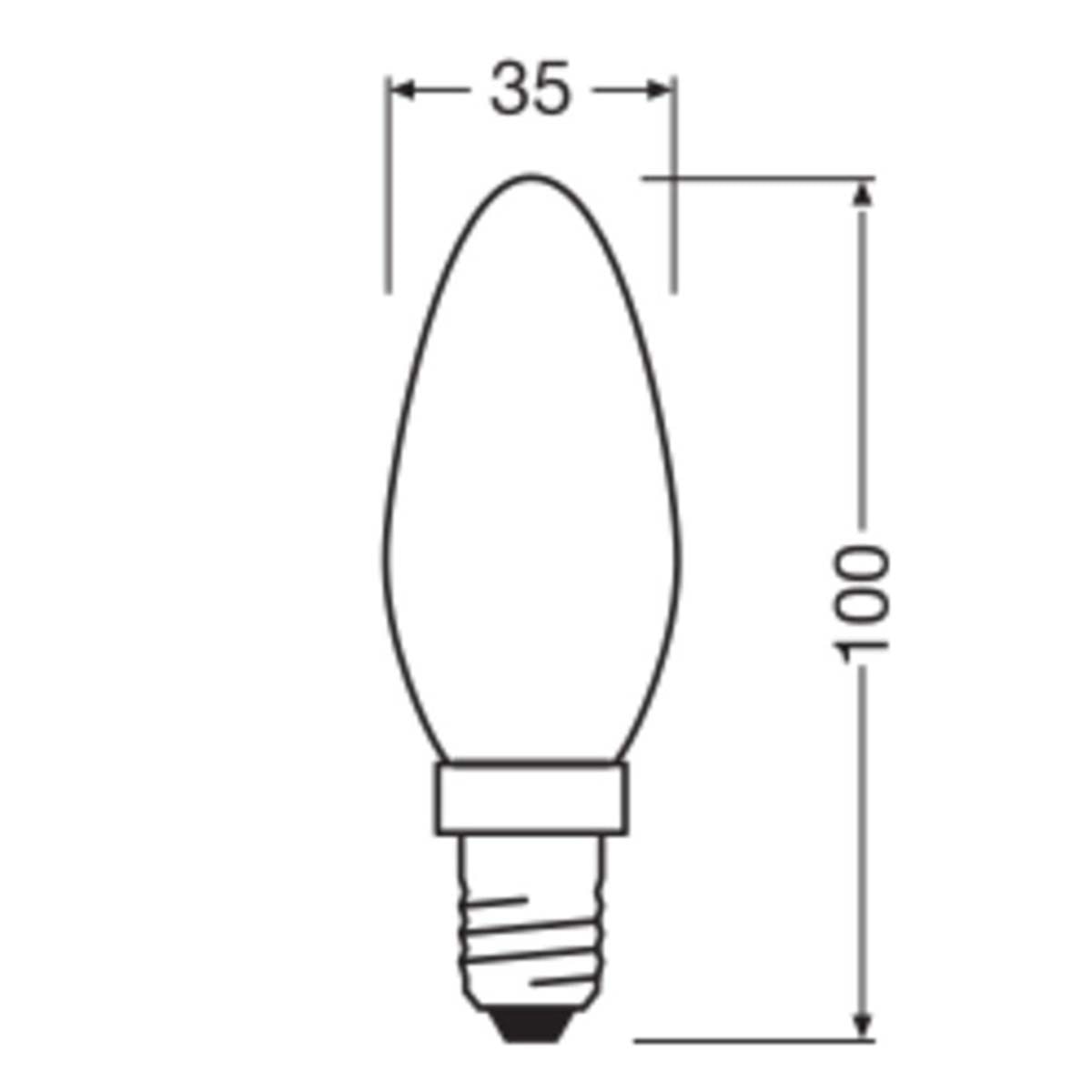 Bombilla LED Vela Cristal Mate E14 4W Luz Neutra Osram Blanco-2