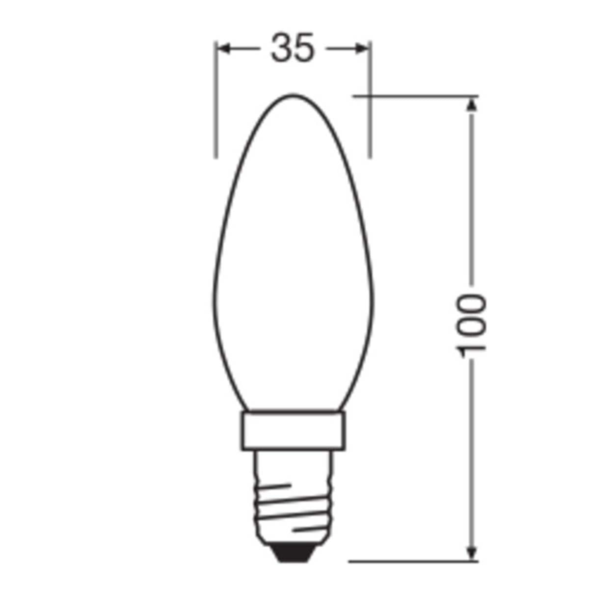 Bombilla LED Vela Cristal Mate E27 5,5W Luz Fría Osram Blanco-2