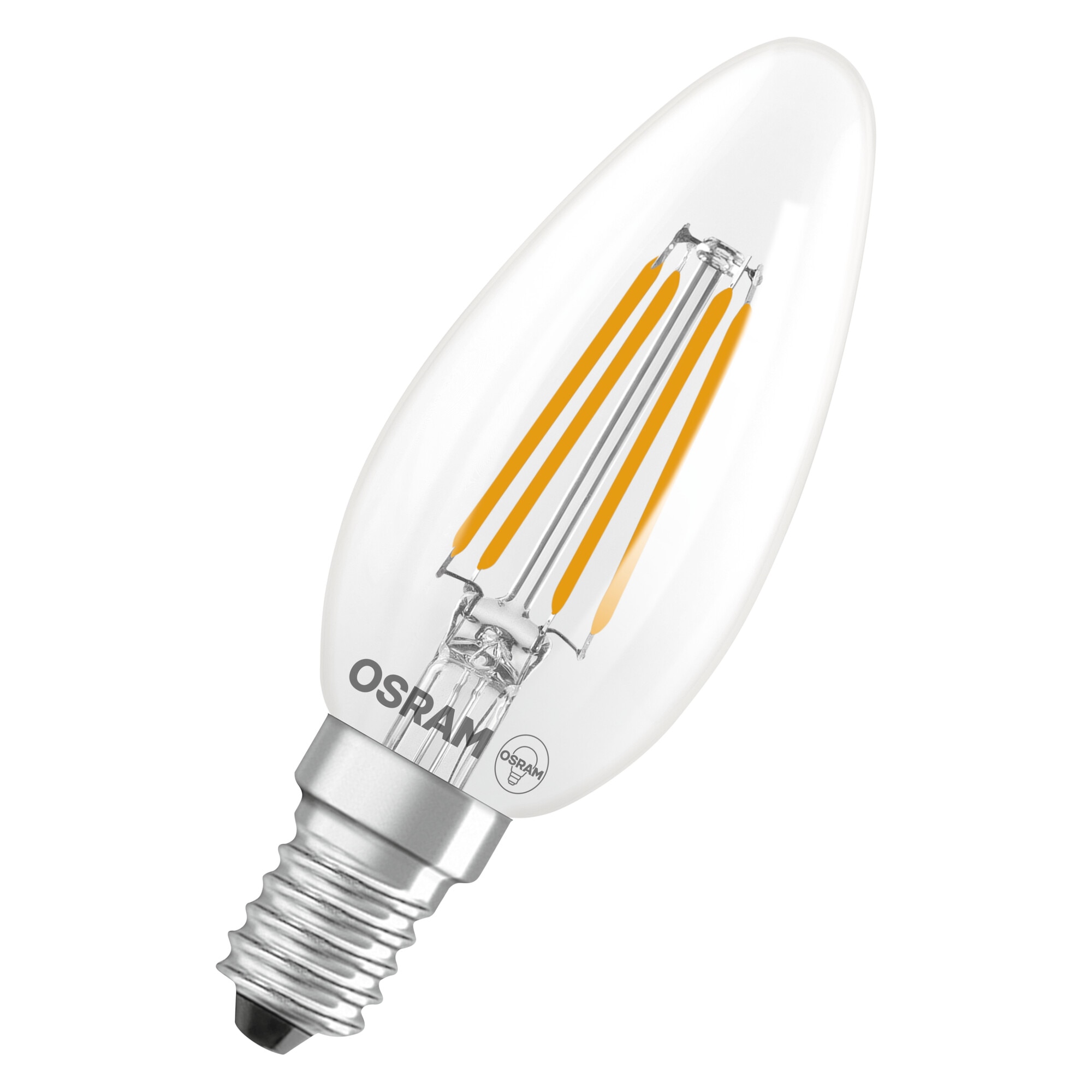 Imagen 0 de Bombilla LED Vela Cristal Filamento E14 4W Luz Fría Osram
