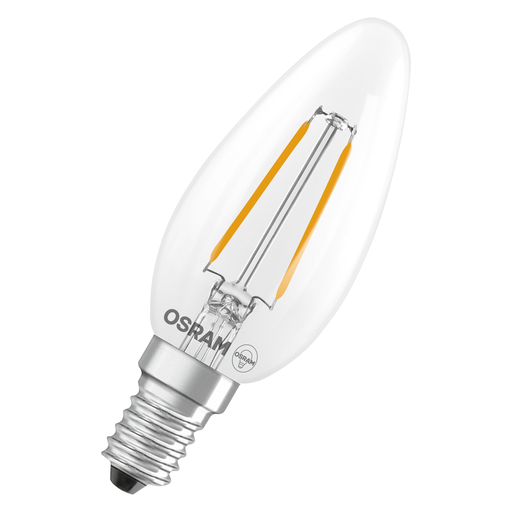 Imagen 0 de Bombilla LED Vela Cristal Filamento E14 1,5W Luz Cálida Osram