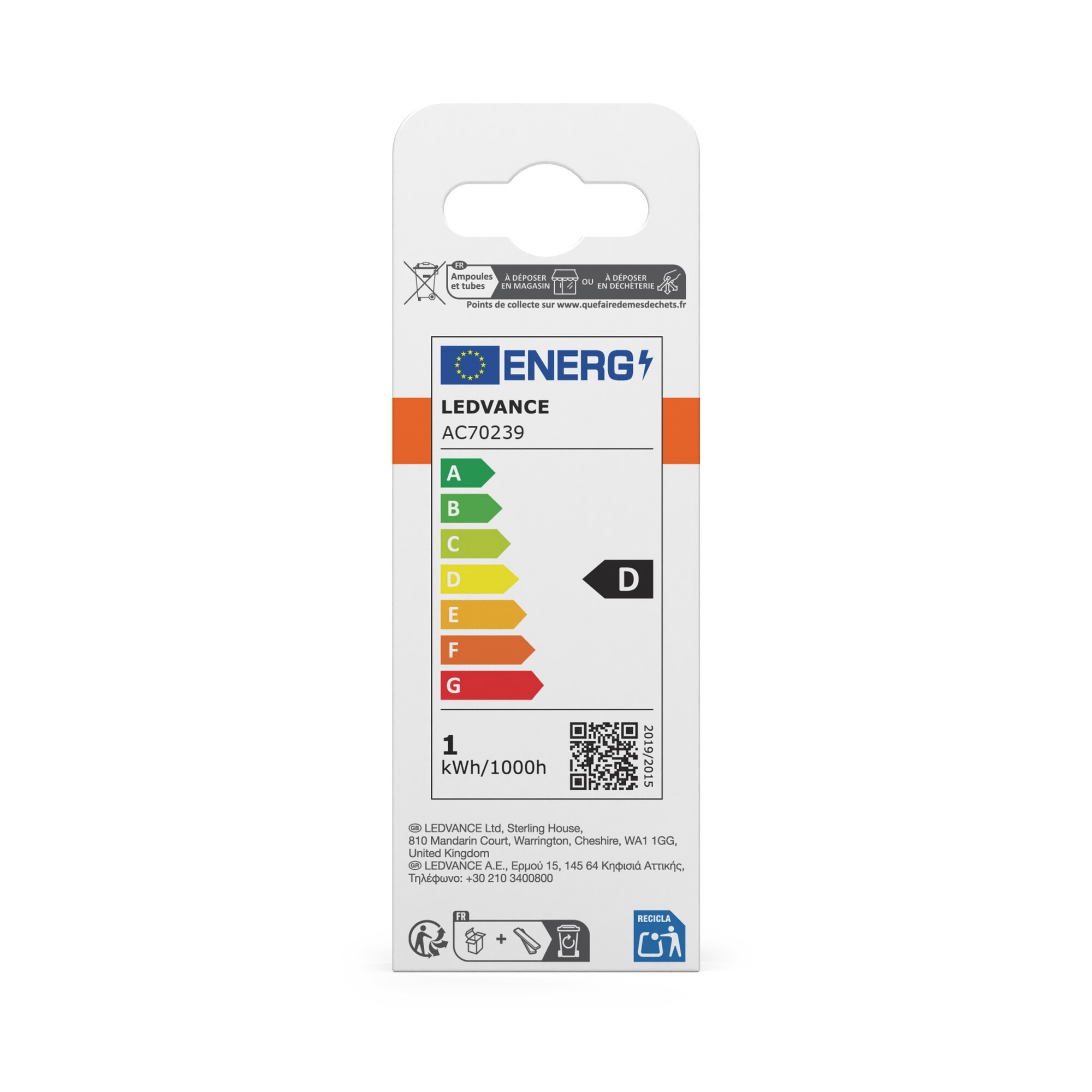 Bombilla LED Vela Cristal Filamento E14 1,5W Luz Cálida Osram Transparente-4