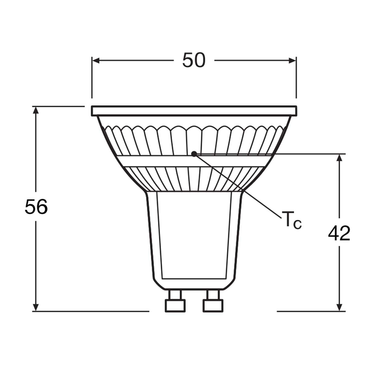 Bombilla LED Spot PAR16 4,3W Luz Neutra 120º GU10 Transparente-2