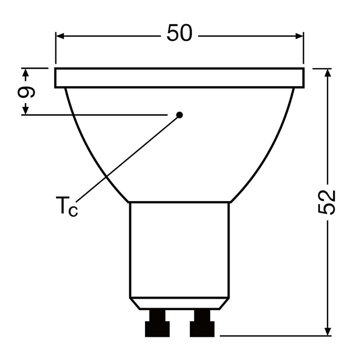 Bombilla LED Spot PAR16 2,4W Luz Cálida Regulable 36º GU10 Transparente-2