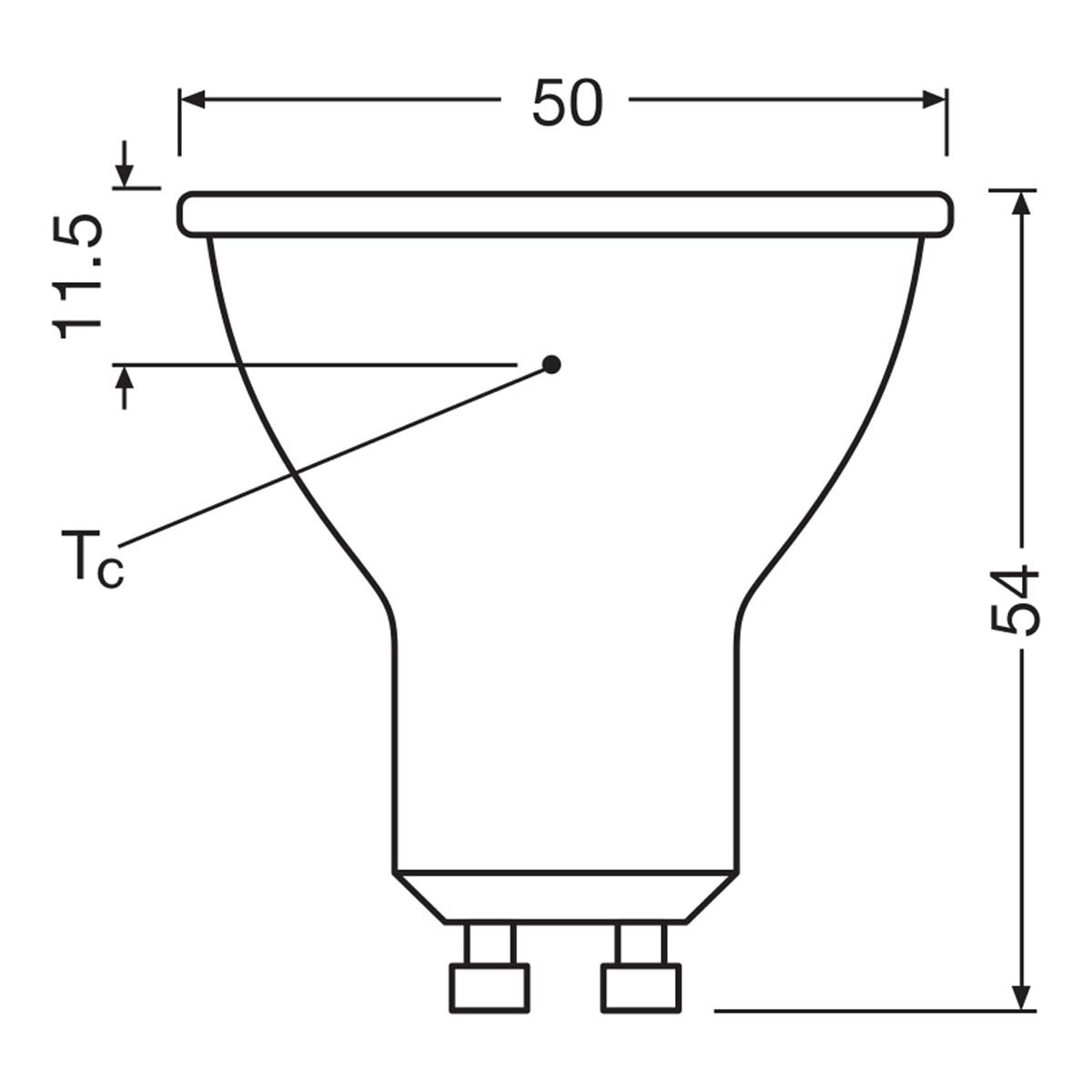 Bombilla LED Spot PAR16 3,7W Luz Neutra Regulable 36º GU10 Transparente-2