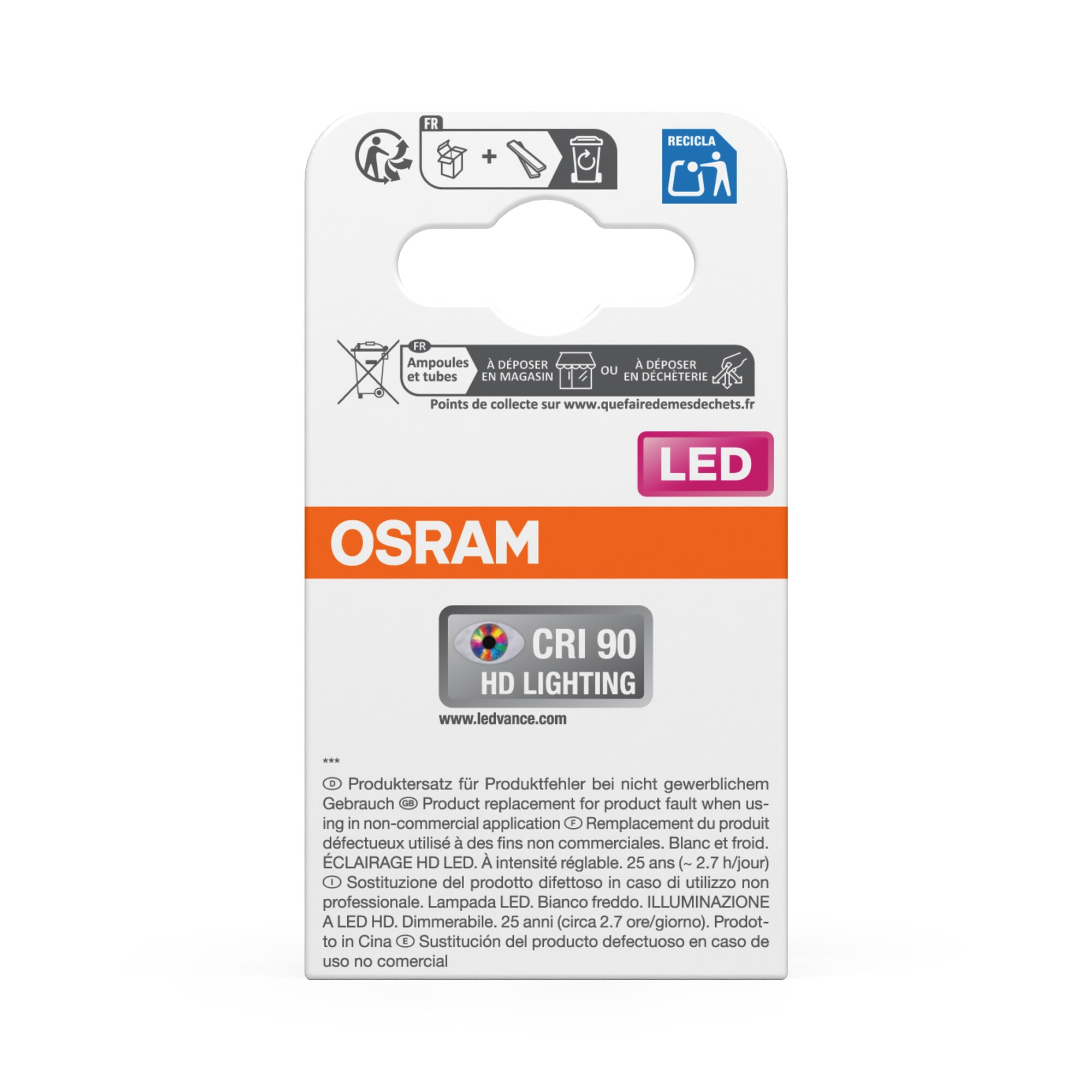 Bombilla LED Spot PAR16 3,7W Luz Neutra Regulable 36º GU10 Transparente-4
