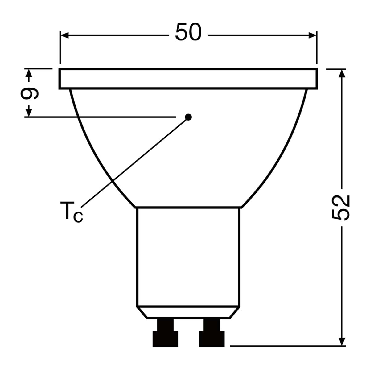 Bombilla LED Spot PAR16 5,9W Luz Cálida Regulable 120º GU10 Transparente-2