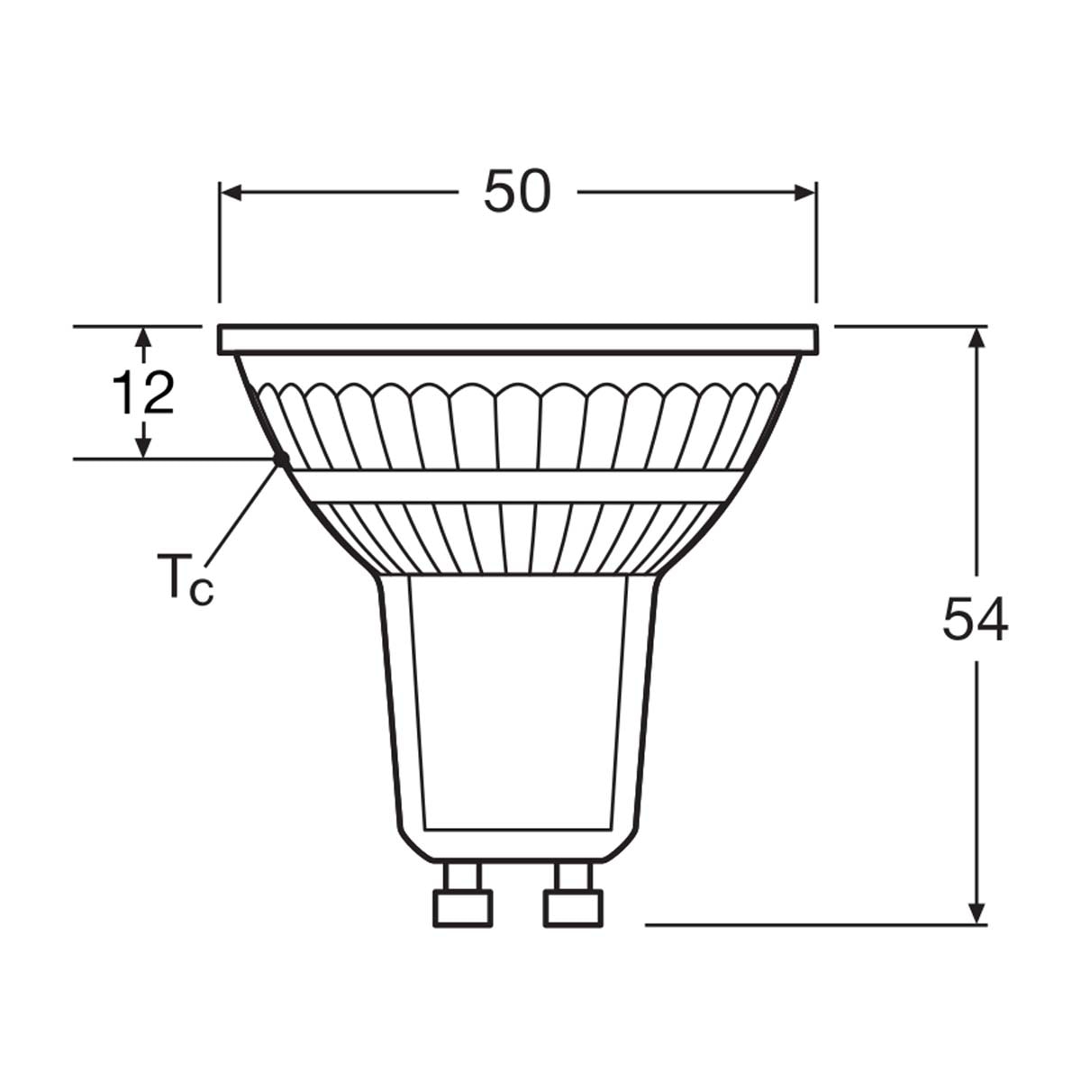 Bombilla LED Spot PAR16 4,3W Luz Cálida 36º GU10 Transparente-2
