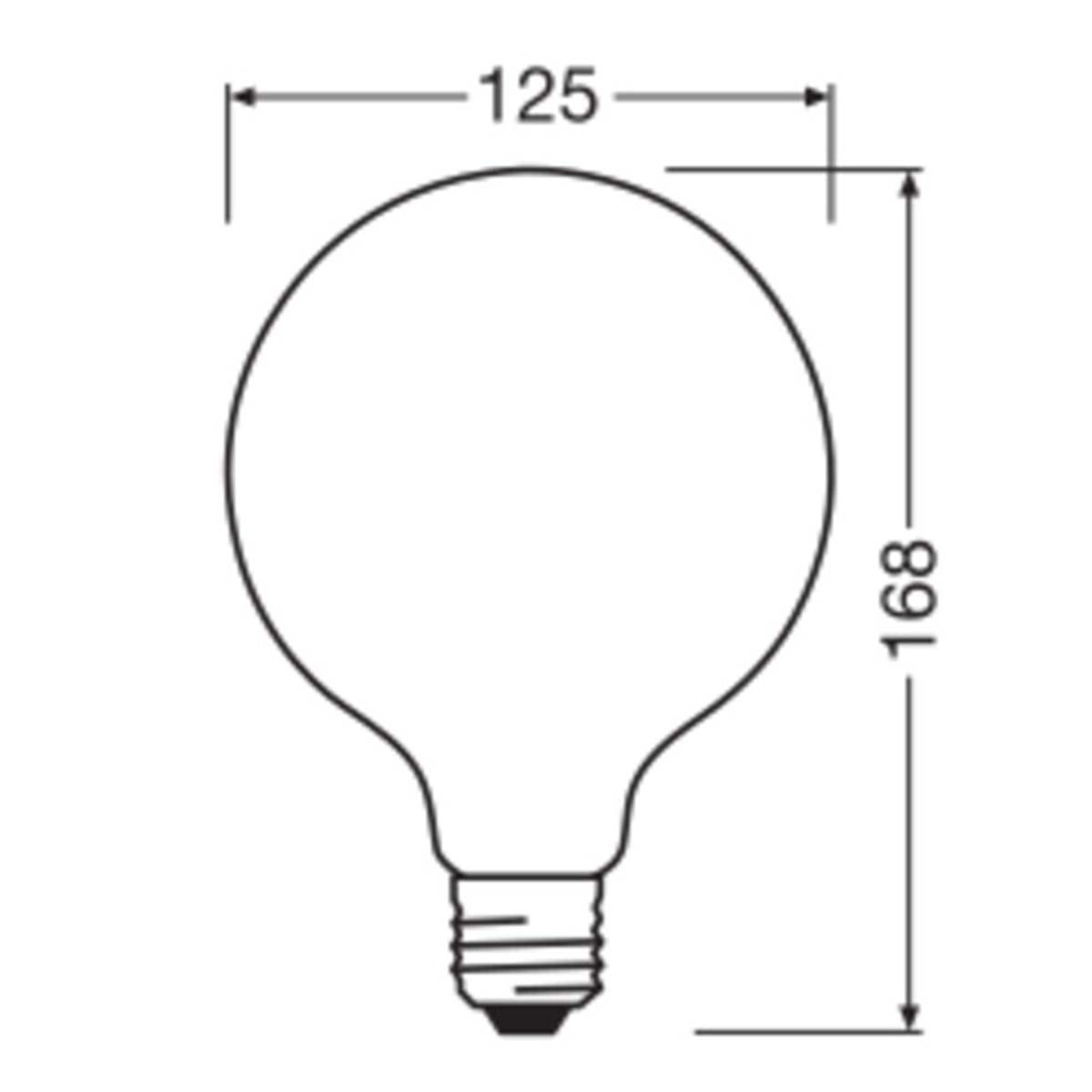 Lâmpada LED Globo 125 Vidro Matte 7.2W 4000K E27 (Efic. Energia A) Branco-2