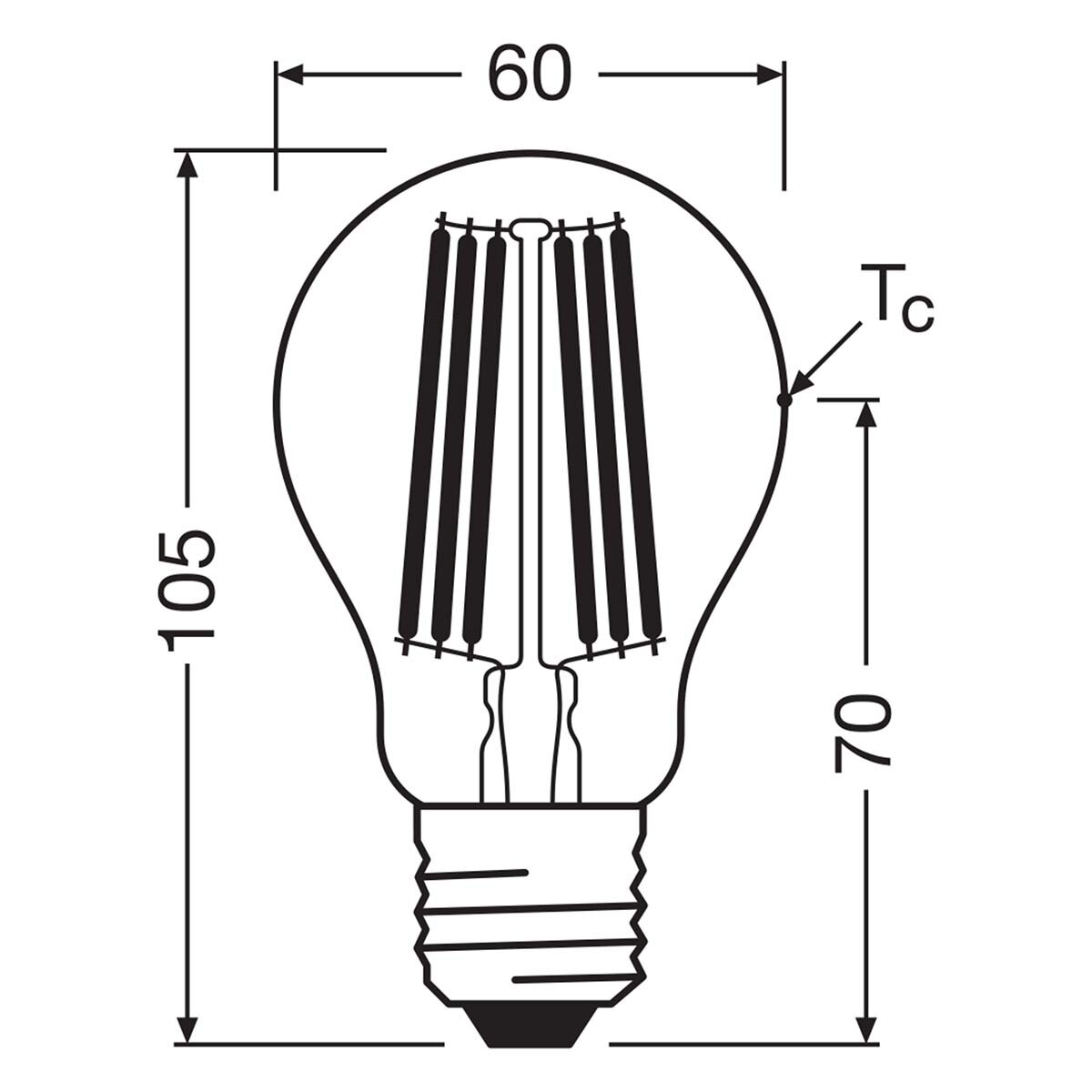 Lâmpada LED 7,2W 4000K E27 (Efic. Energia A) Transparente-2