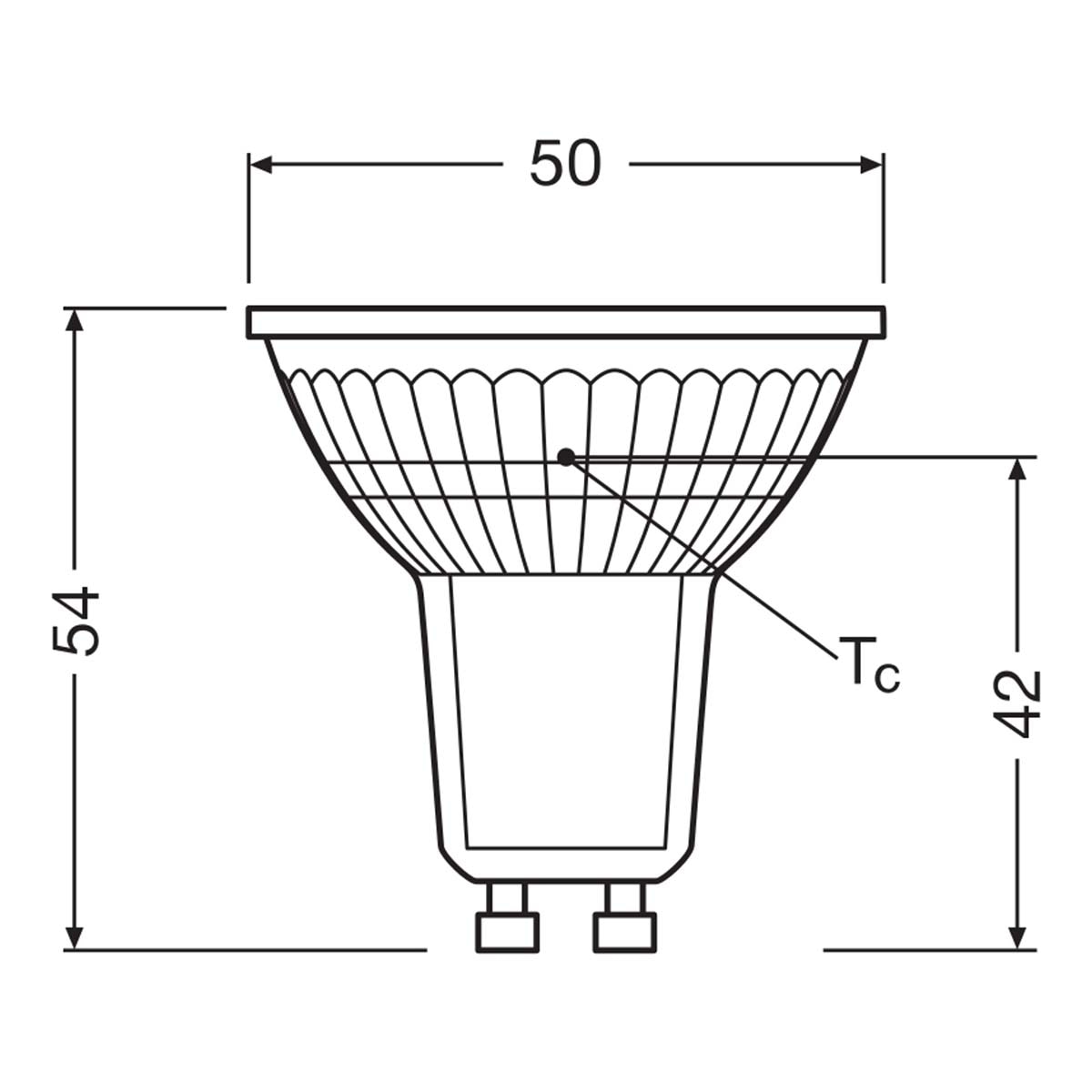 Pack de 3 Bombillas LED Reflectoras GU10 4.3W 2700K 36º Osram Transparente-2