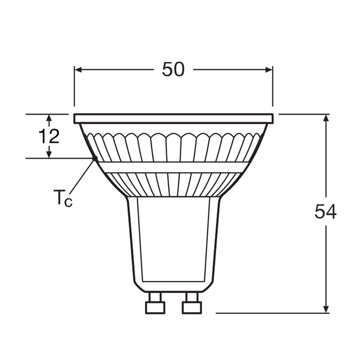 Pack de 2 Bombillas LED Spot PAR16 3,7W 2700K 36º GU10 Transparente-2