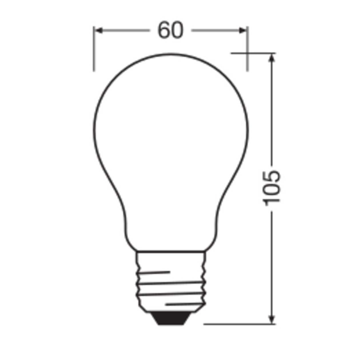 Conjunto de 3 Lâmpadas Standard de Vidro Mate 7,2 W 2700 K E27 (Eficiência Energética Classe A) Branco-2