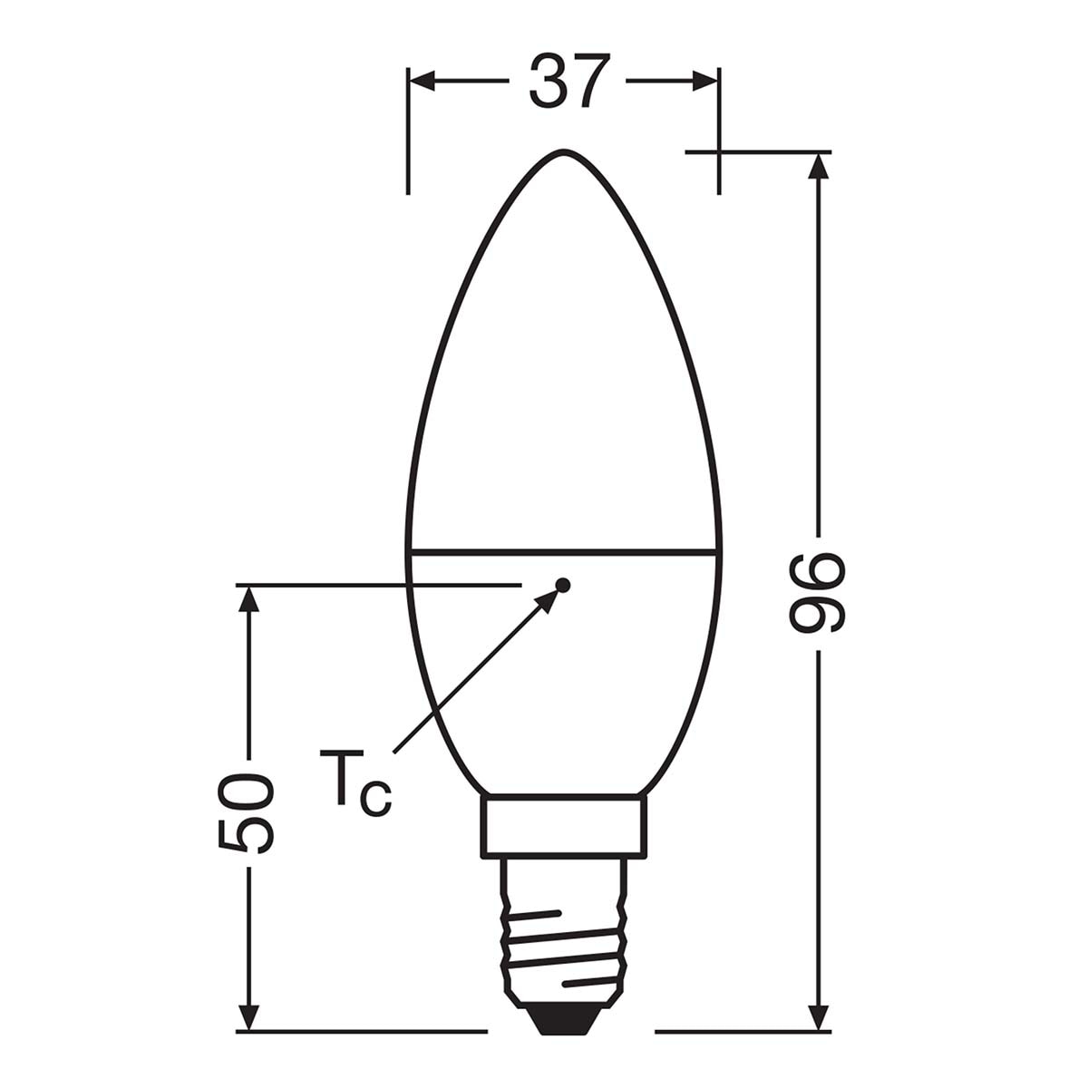 Pack de 4 lâmpadas LED Candle E14 4,9W Luz Neutra Osram Branco-2