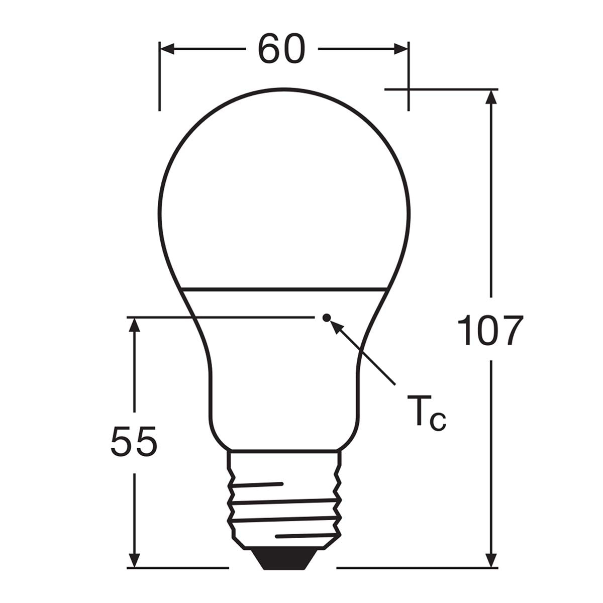 Pack de 3 lâmpadas LED padrão E27 8,5W Luz neutra Osram Branco-2