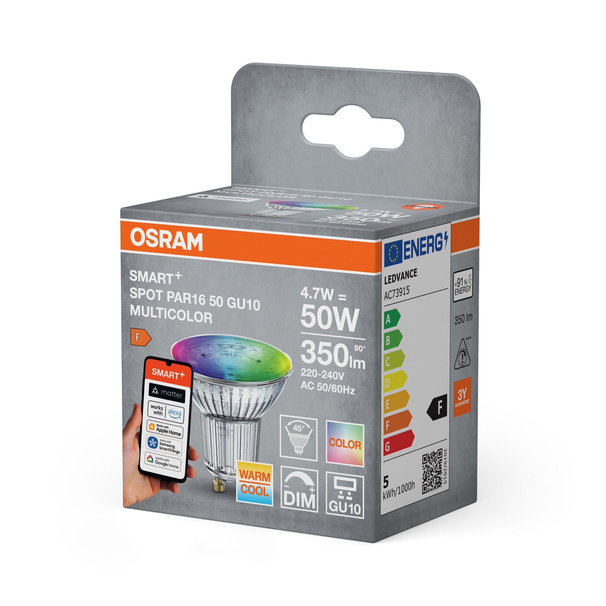 Bombilla LED Inteligente E14 4,9W Blanco-3