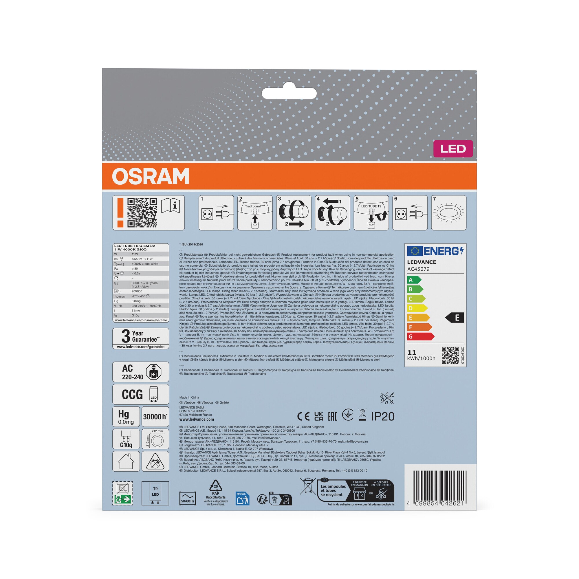 Tubo LED Circular 11W 4000K Blanco-5