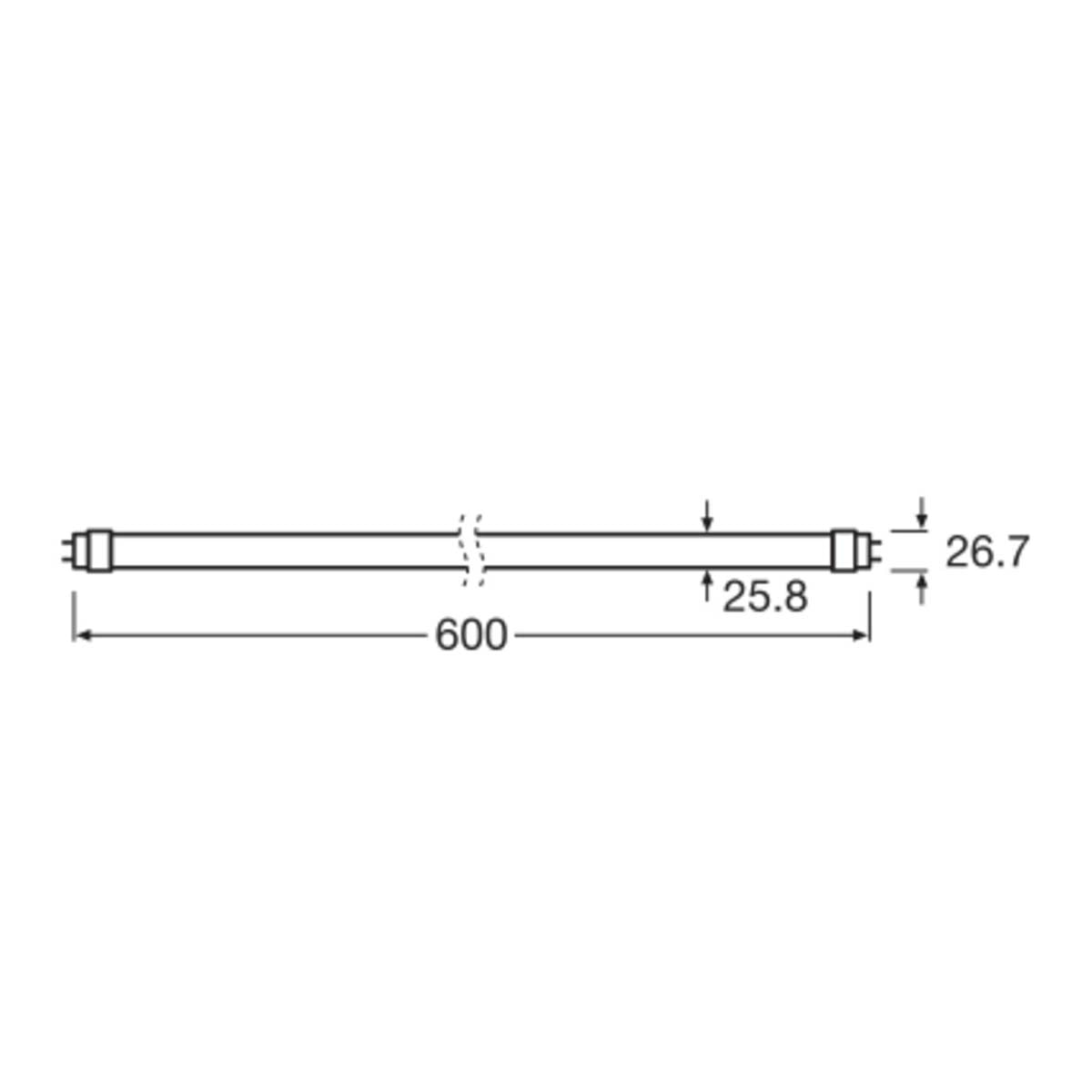 Tubo LED 6,6W 60cm 4000K Blanco-3