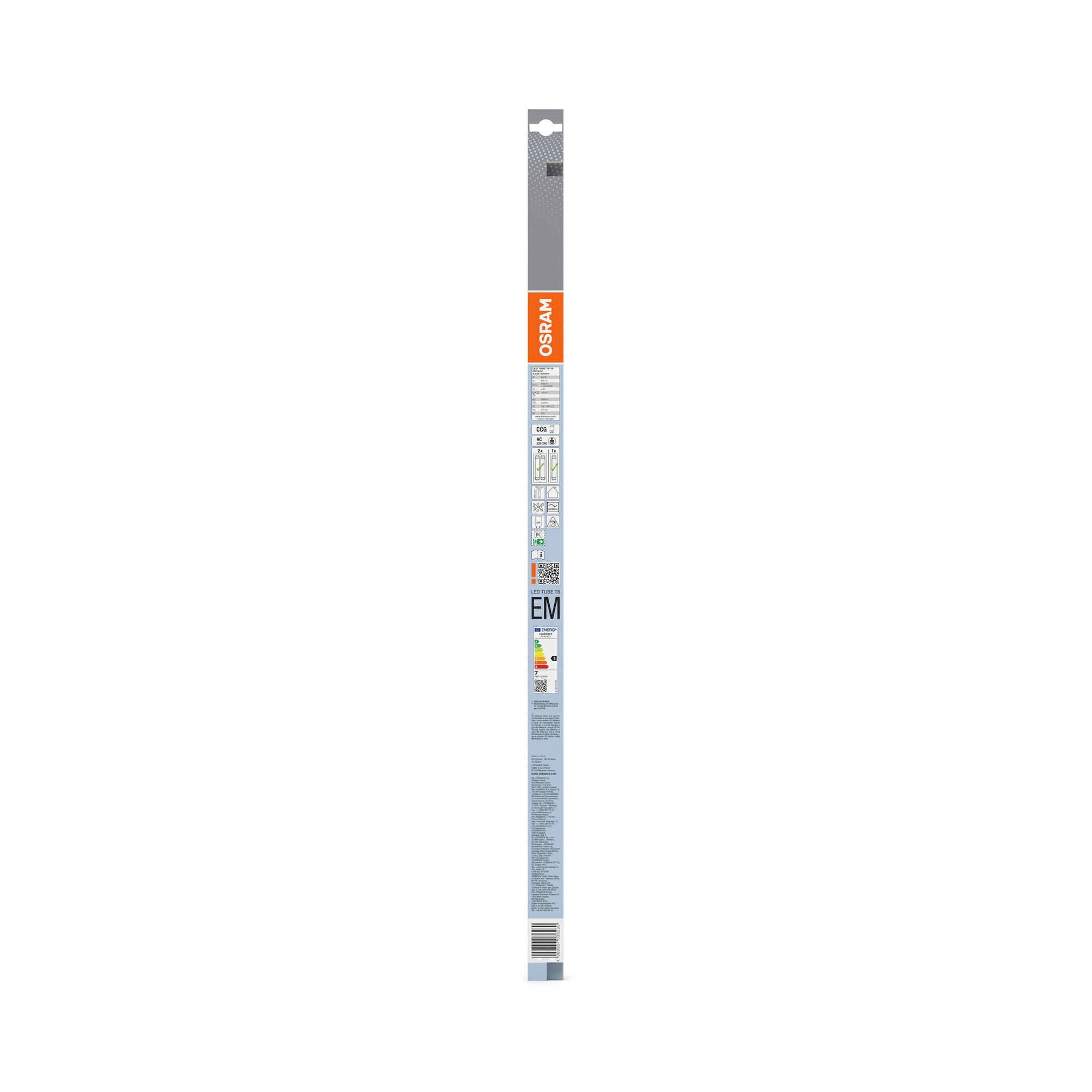 Tubo LED 6,6W 60cm 4000K Blanco-5