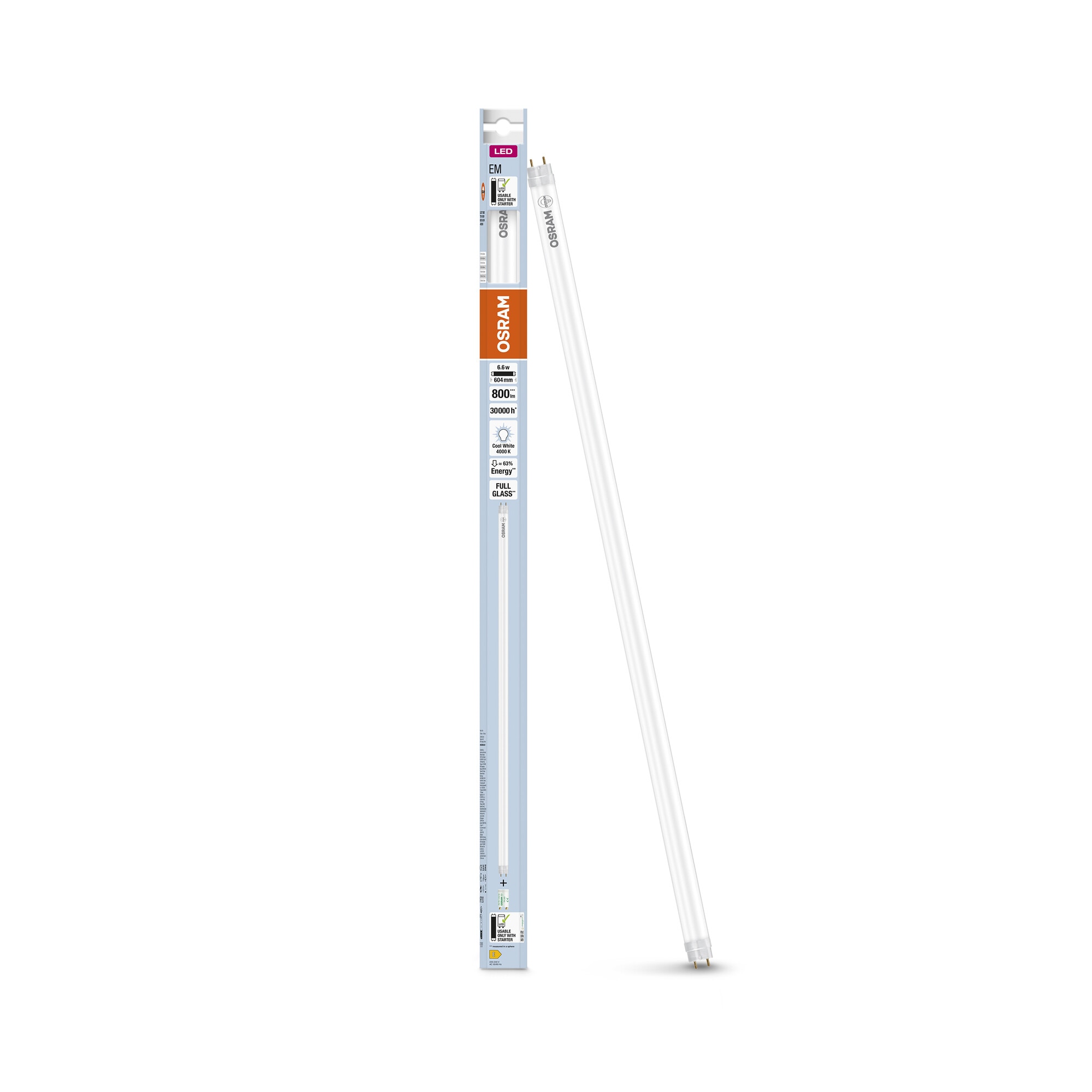 Tubo LED 6,6W 60cm 4000K Blanco-7