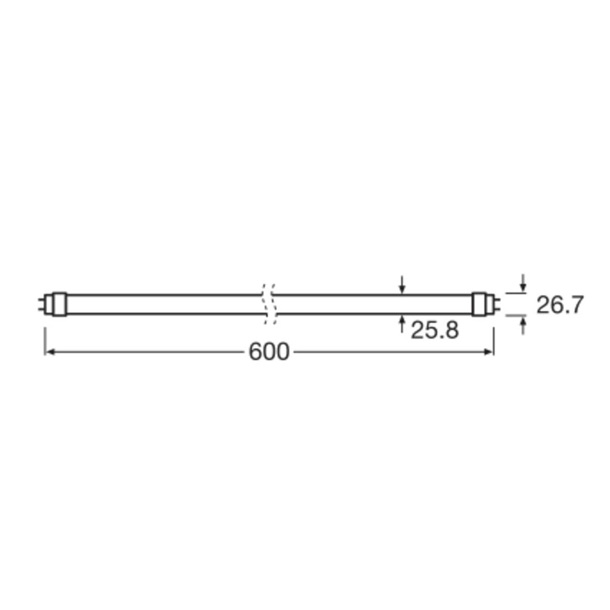Tubo LED 6,6W 60cm 6500K Blanco-3