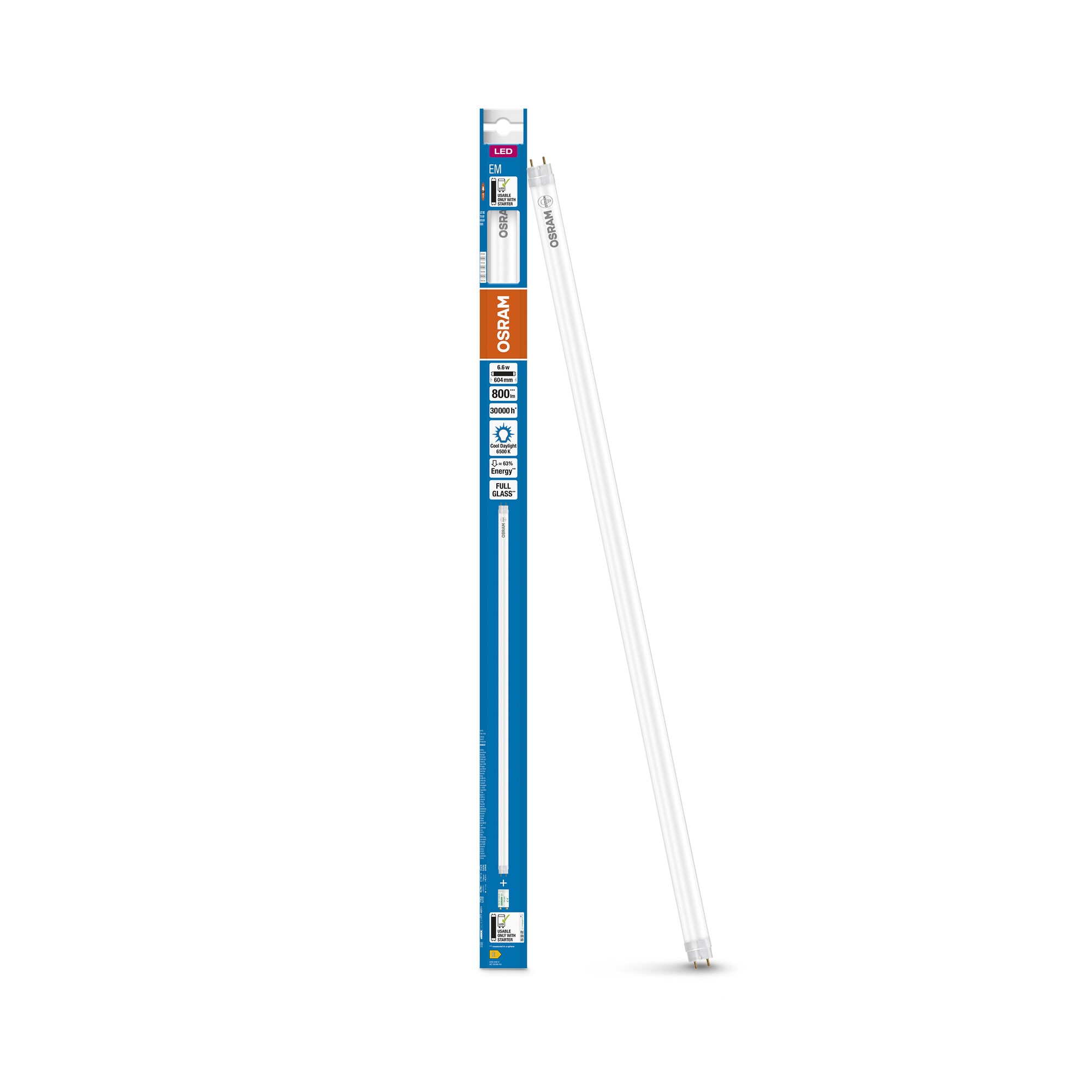 Tubo LED 6,6W 60cm 6500K Blanco-7
