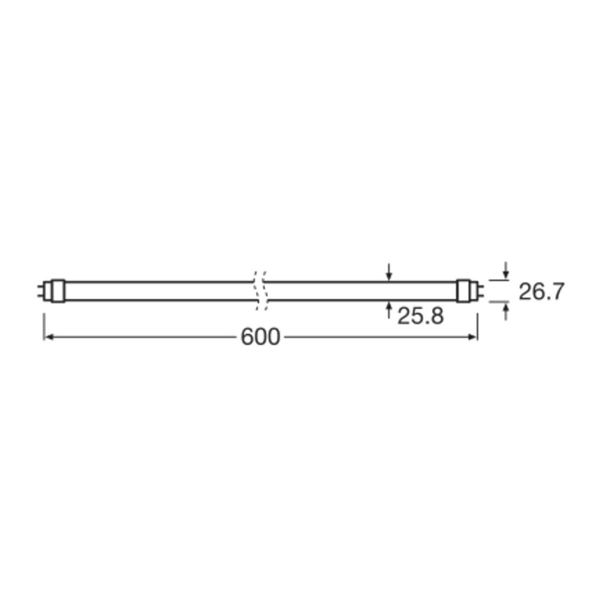 Tubo LED 6,6W 60cm 3000K Blanco-3