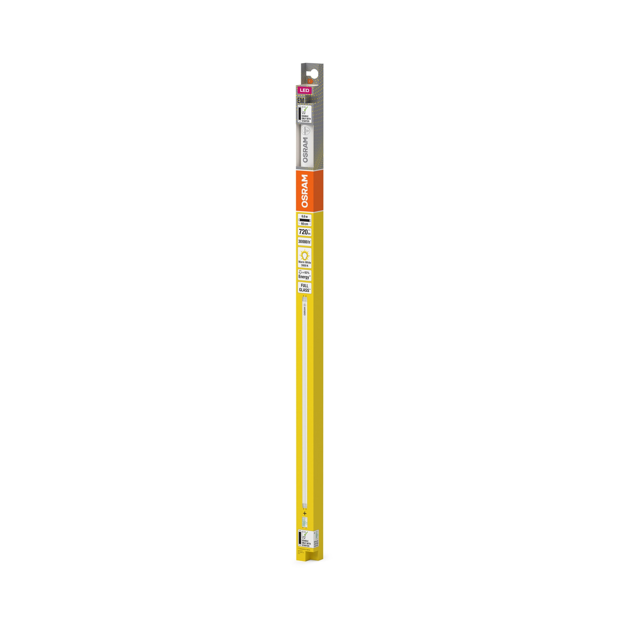 Tubo LED 6,6W 60cm 3000K Blanco-4