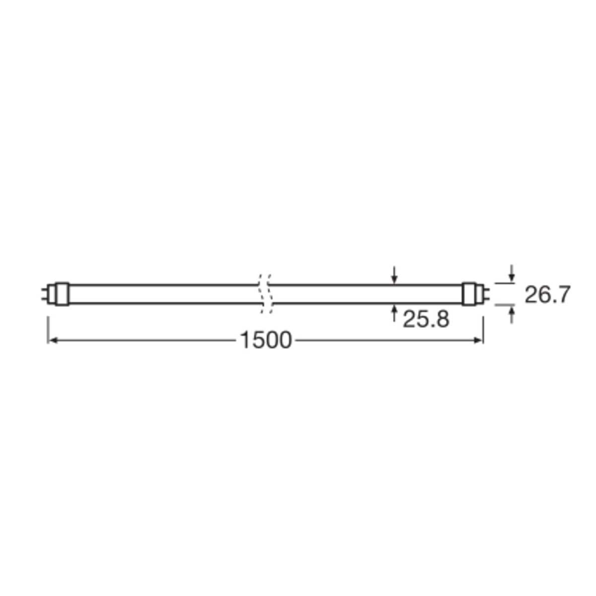 Tubo LED 18,3W 150cm 4000K Blanco-3