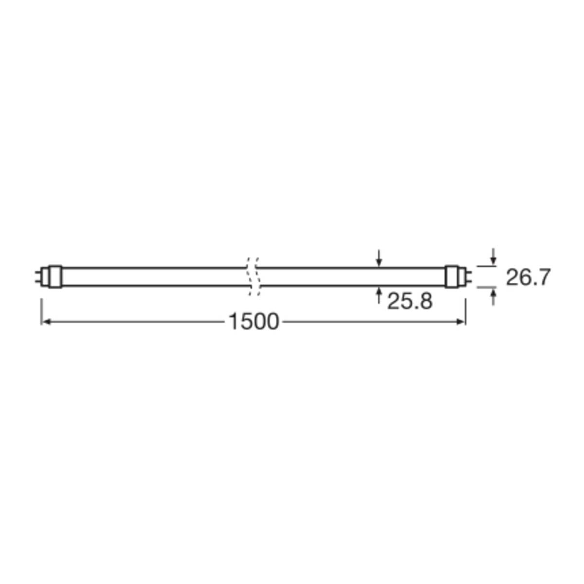 Tubo LED 18,3W 150cm 6500K Blanco-3