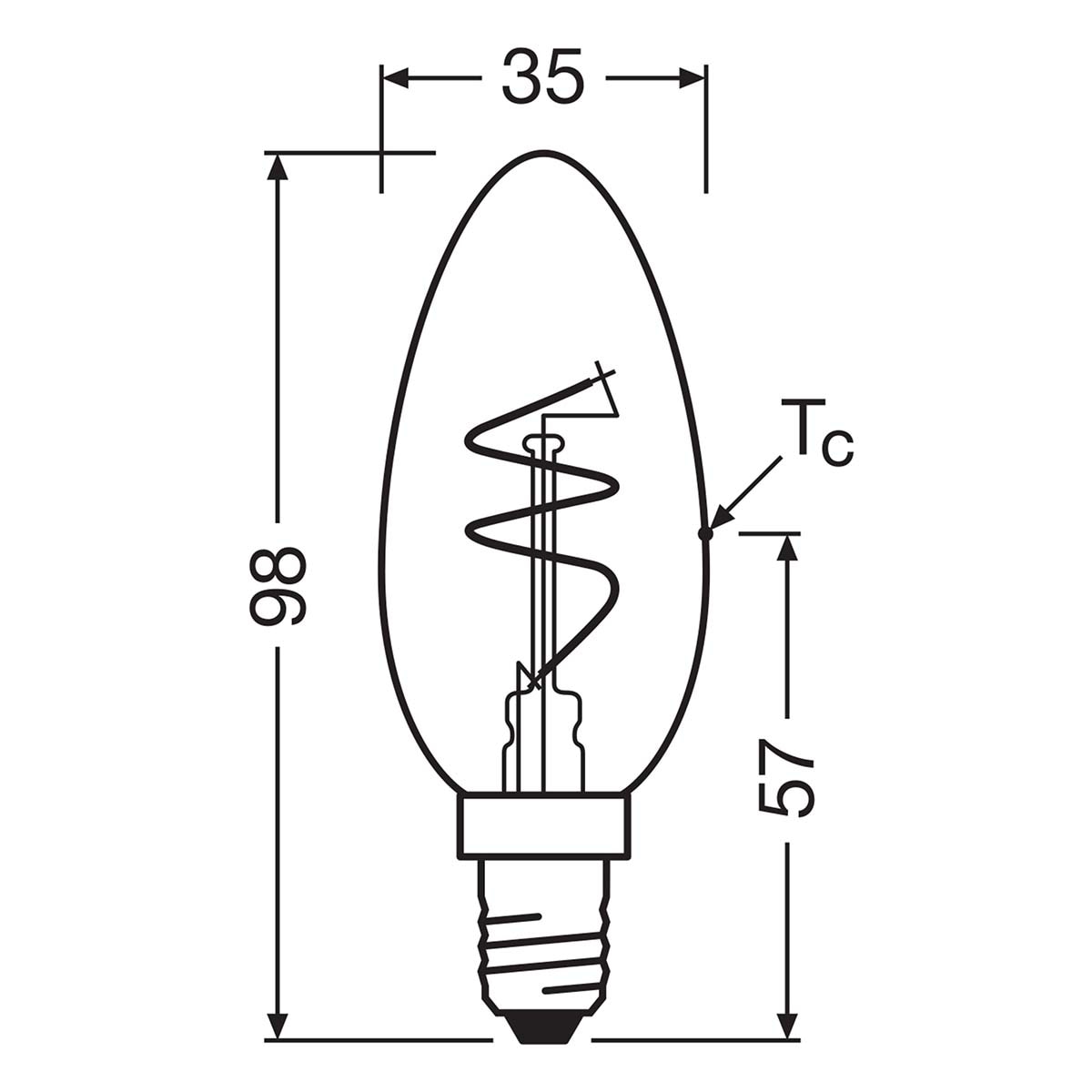 Bombilla LED Vintage Espiral E14 3,5W 2200K Dorado-2