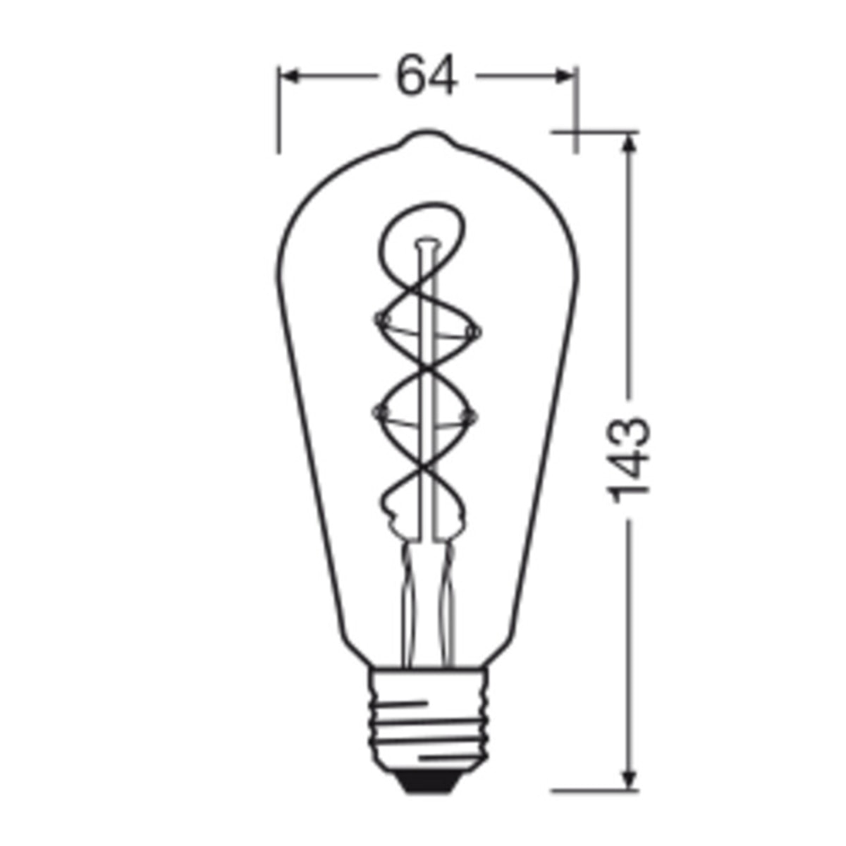Bombilla LED  Edison 4W 1800K Ahumado E27 Ahumado-2