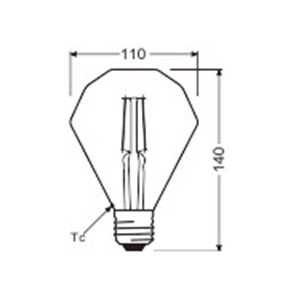 Bombilla LED 4W 2400K E27 Diamante Oro Dorado-3
